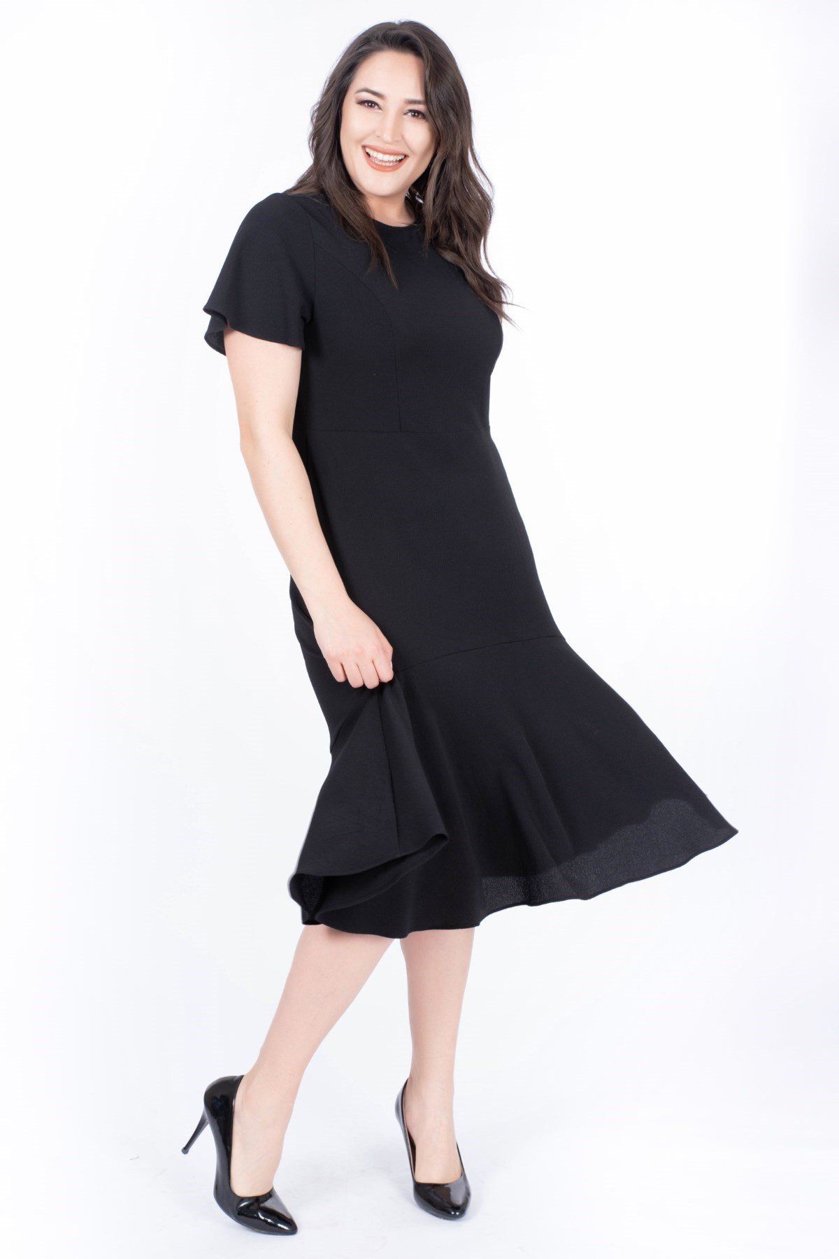MYLİNE-Rochie lungă cu fustă cu volan 2