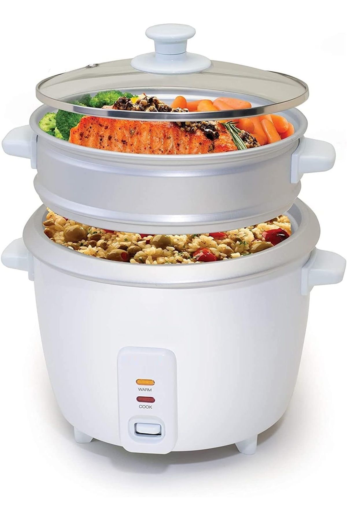 Generic-2 in 1 Rice Cooker & Steamer 1 L , 400W | Non-Stick Removable Bowl | Keep Warm Functionality 2