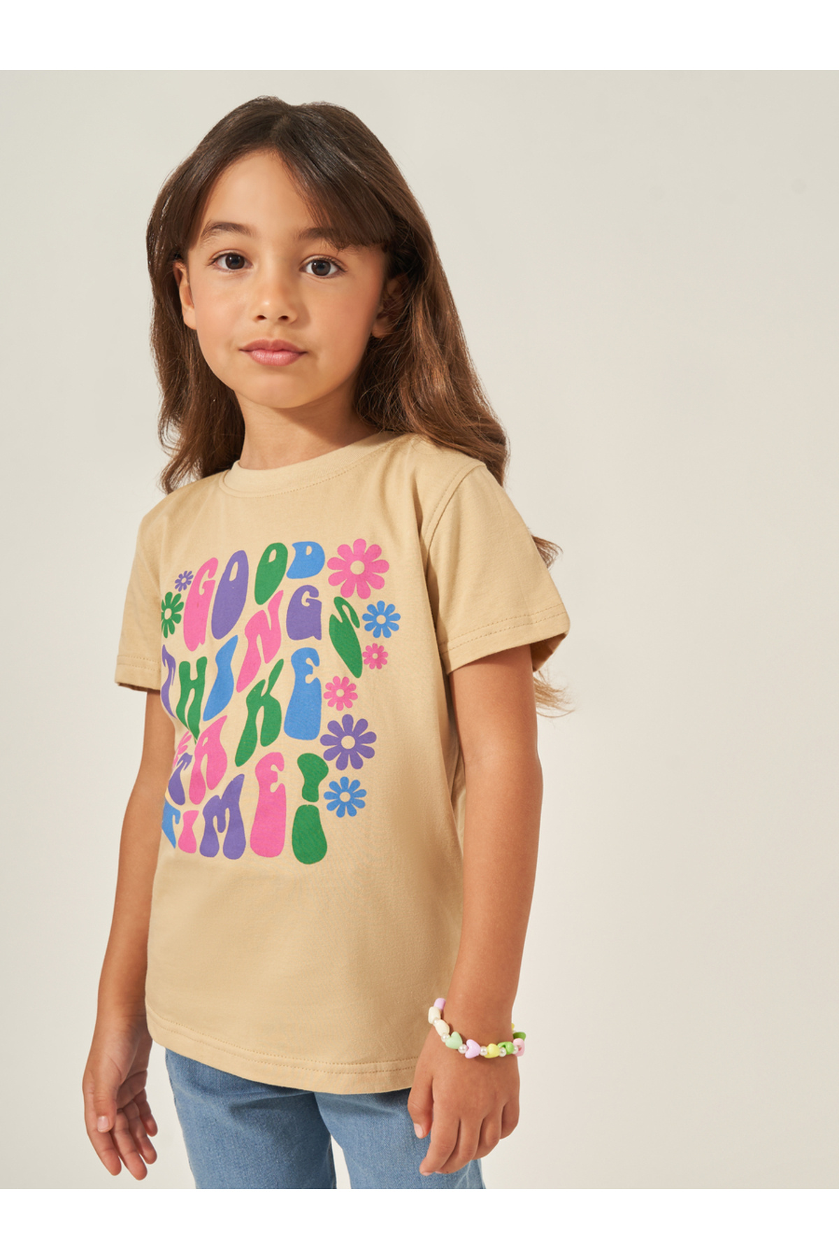 Styli Slogan Print Round Neck T-Shirt