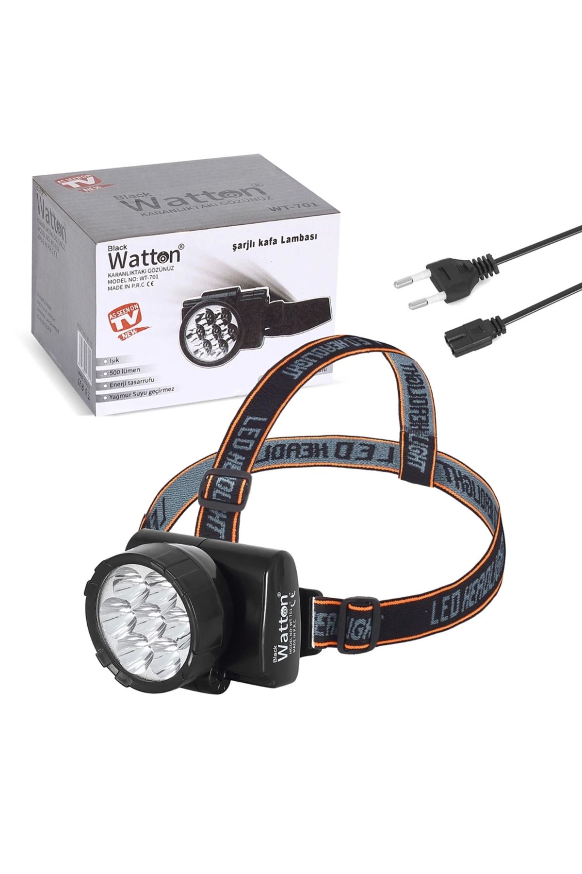 Belle Fusion 7 Ledli Şarjlı Baret Kafa Lambası Wt-701