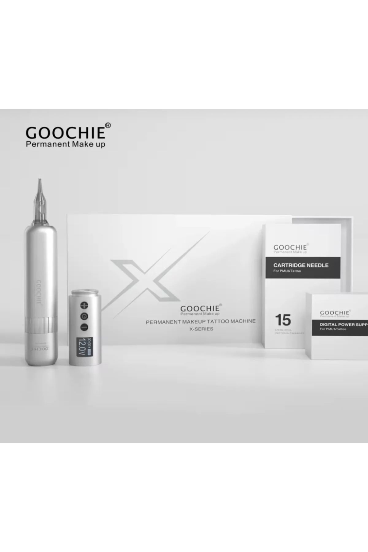 H RUN GLOBAL 1 Set X-Seri 702 Goochie Tattoo - Kalıcı Makyaj Cihazı Kit Power Supply Gümüş