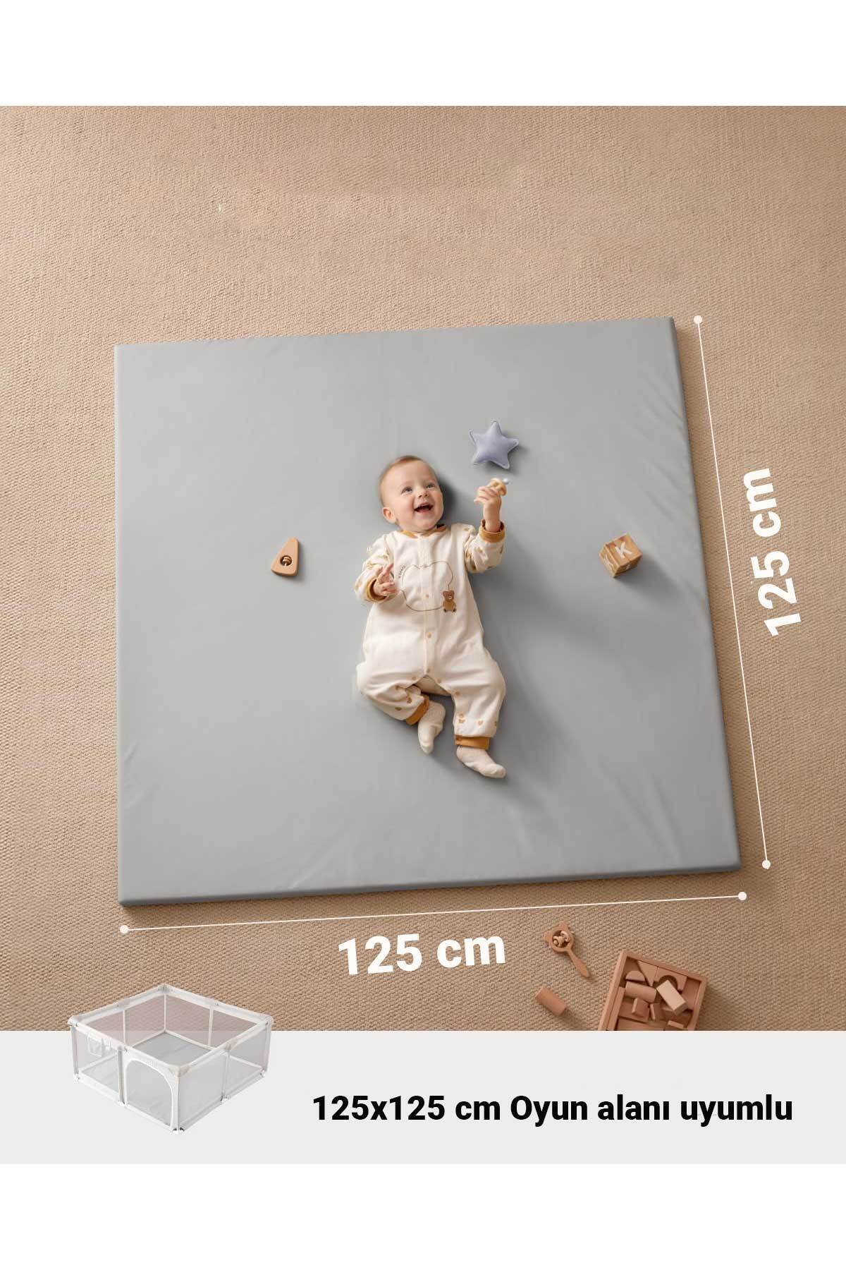 RevuBaby Bebek Ve Çocuk Oyun Alanı Oyun Parkı 125x125 Oyun Matı Oyun Halısı Sıvı Geçirmez 4CM Kalınlık fotoğrafı 5 (önizleme)