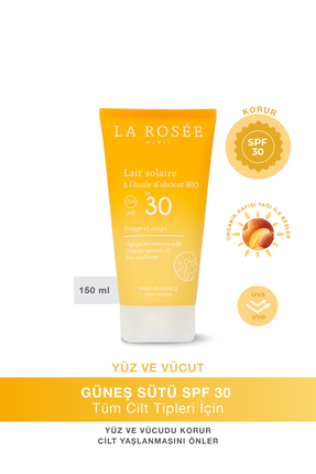 La Rosee Paris YÜKSEK KORUMALI GÜNEŞ KORUYUCU SÜT Organik Kayısı Yağı İçeren ...