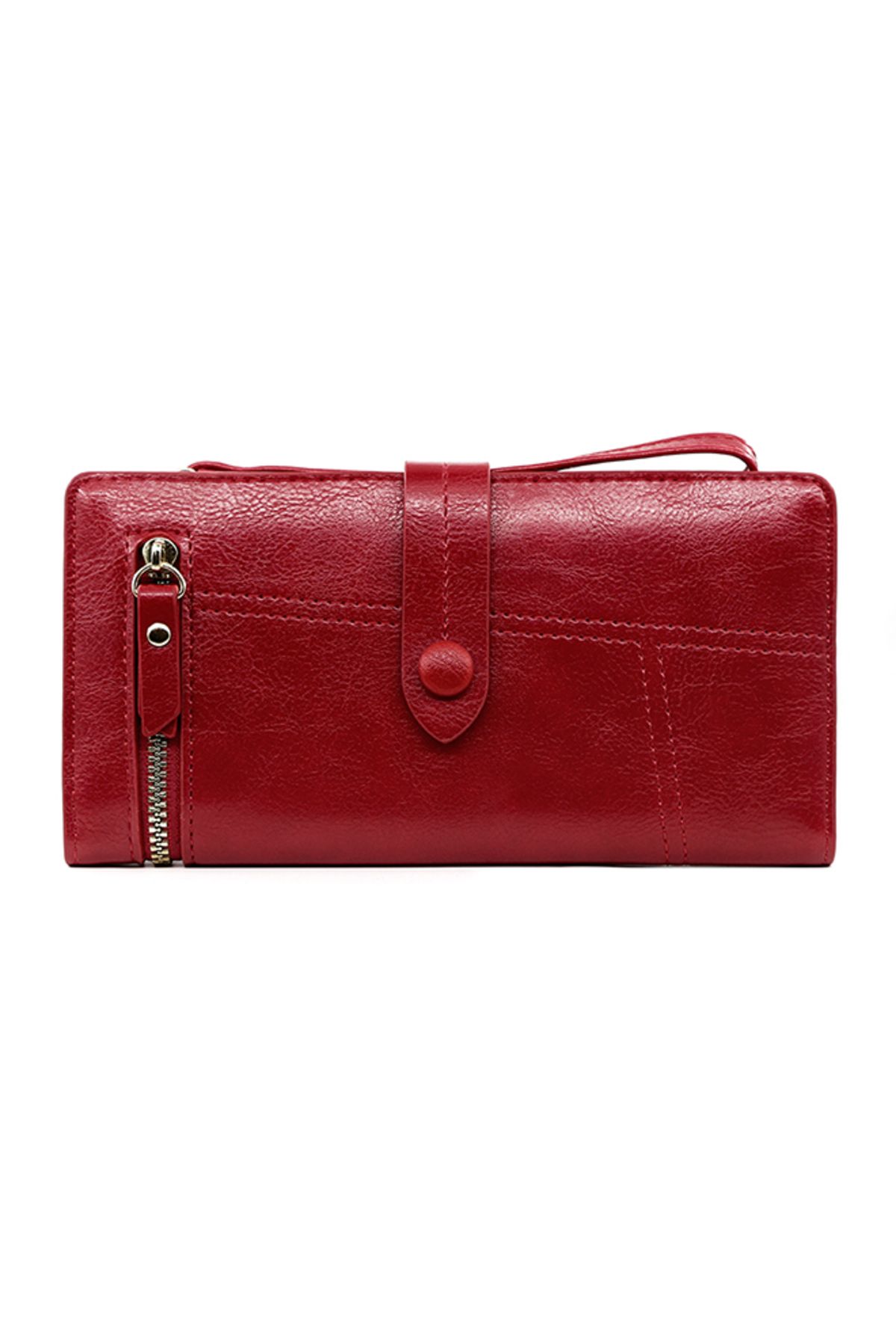 ETG-Fashion Hasp Ladies Soft PU Leather Clutch for Women Long Wallet Phone Zipper Bag Card Holder 3