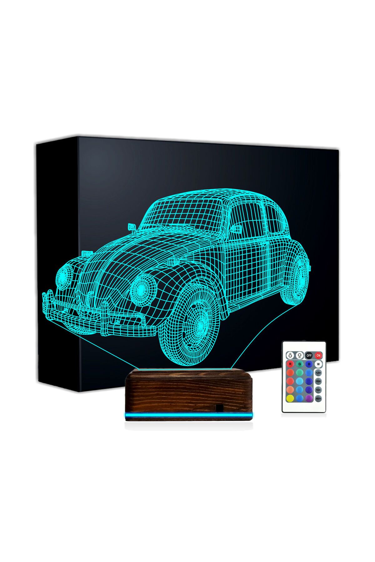 Kirppi 3d Lamba Vovos Klasik Araba V1 Masa Gece Lambası
