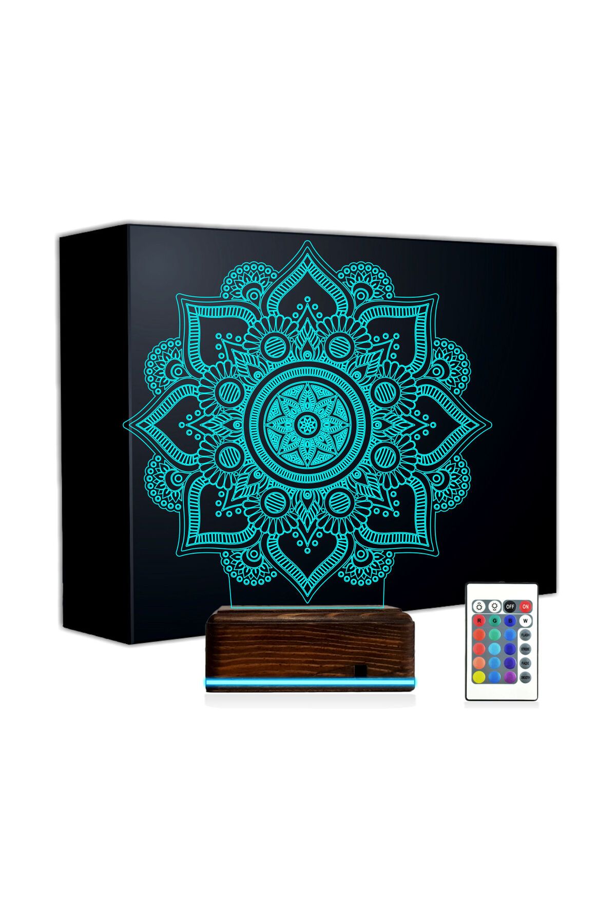 Kirppi 3d Lamba Mandala Masa Gece Lambası