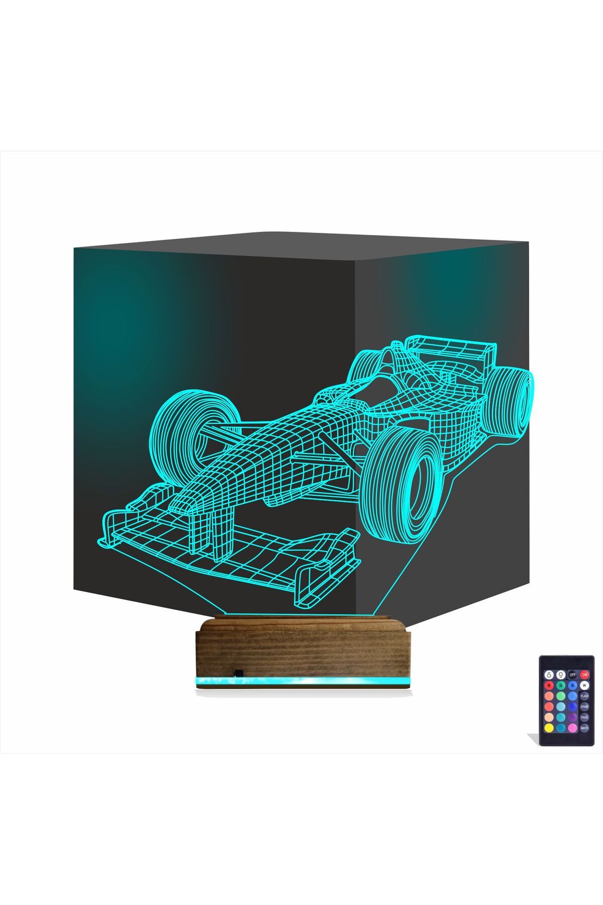 Kirppi 3d Lamba Formula F1 Yarış Arabası V1 Masa Gece Lambası