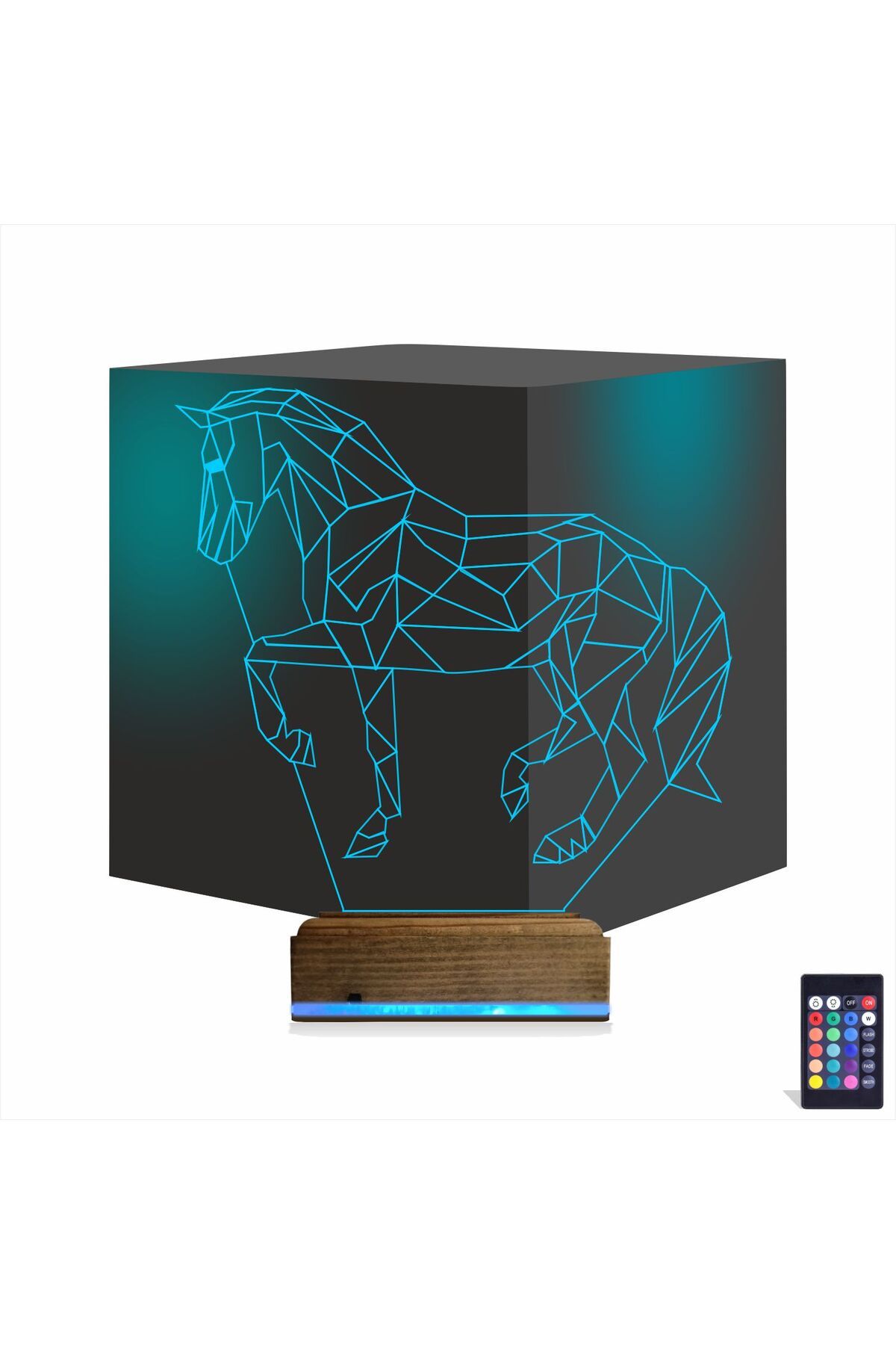 Kirppi 3d Lamba At Tasarım V6 Polygonal V1 Masa Gece Lambası