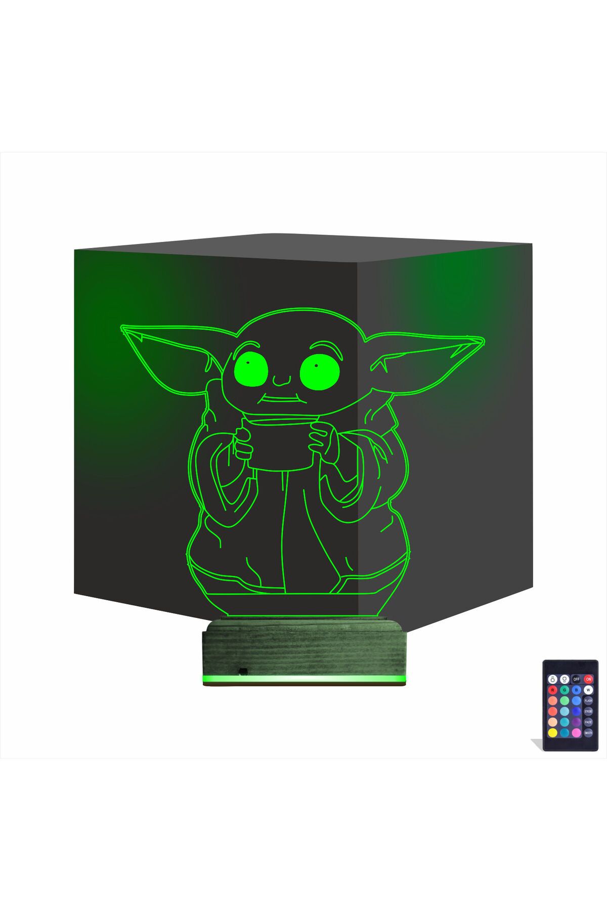 Kirppi 3d Lamba Bebek Yoda Masa Gece Lambası