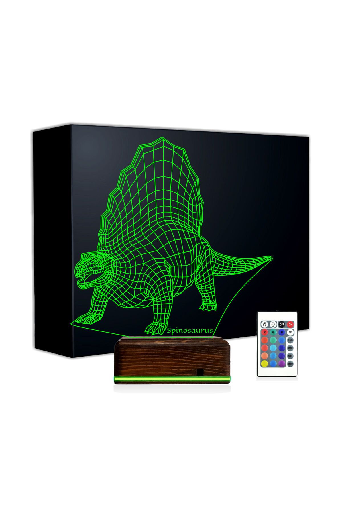 Kirppi 3d Lamba Dinozor Spinosaurus Masa Gece Lambası