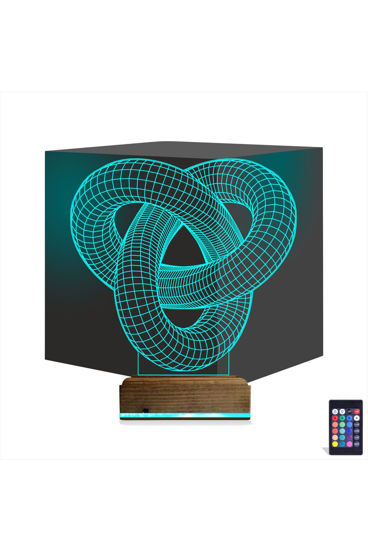 Kirppi 3d Lamba Geometrik Dekoratif V1 Masa Gece Lambası
