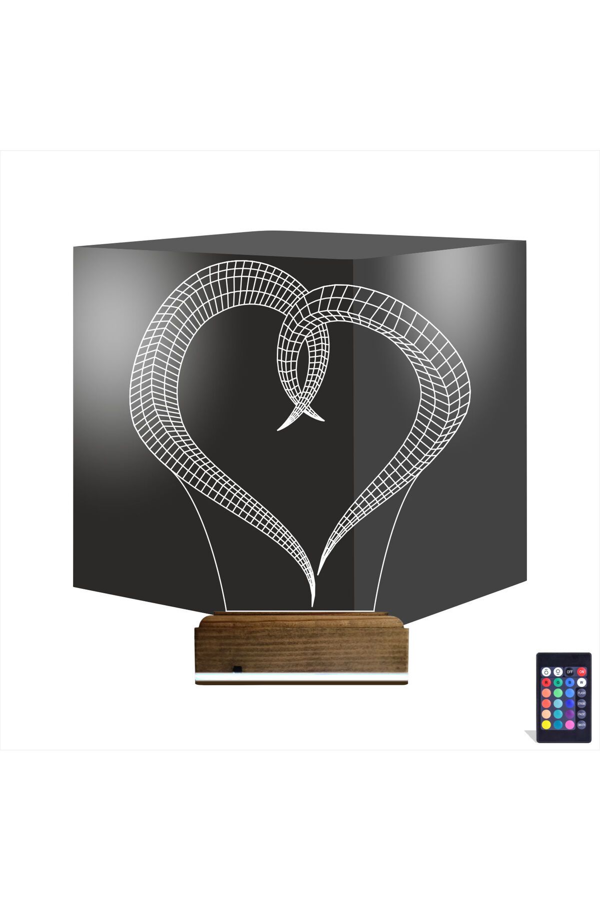 Kirppi 3d Lamba Kalp Sevgiliye Hediye Masa Gece Lambası