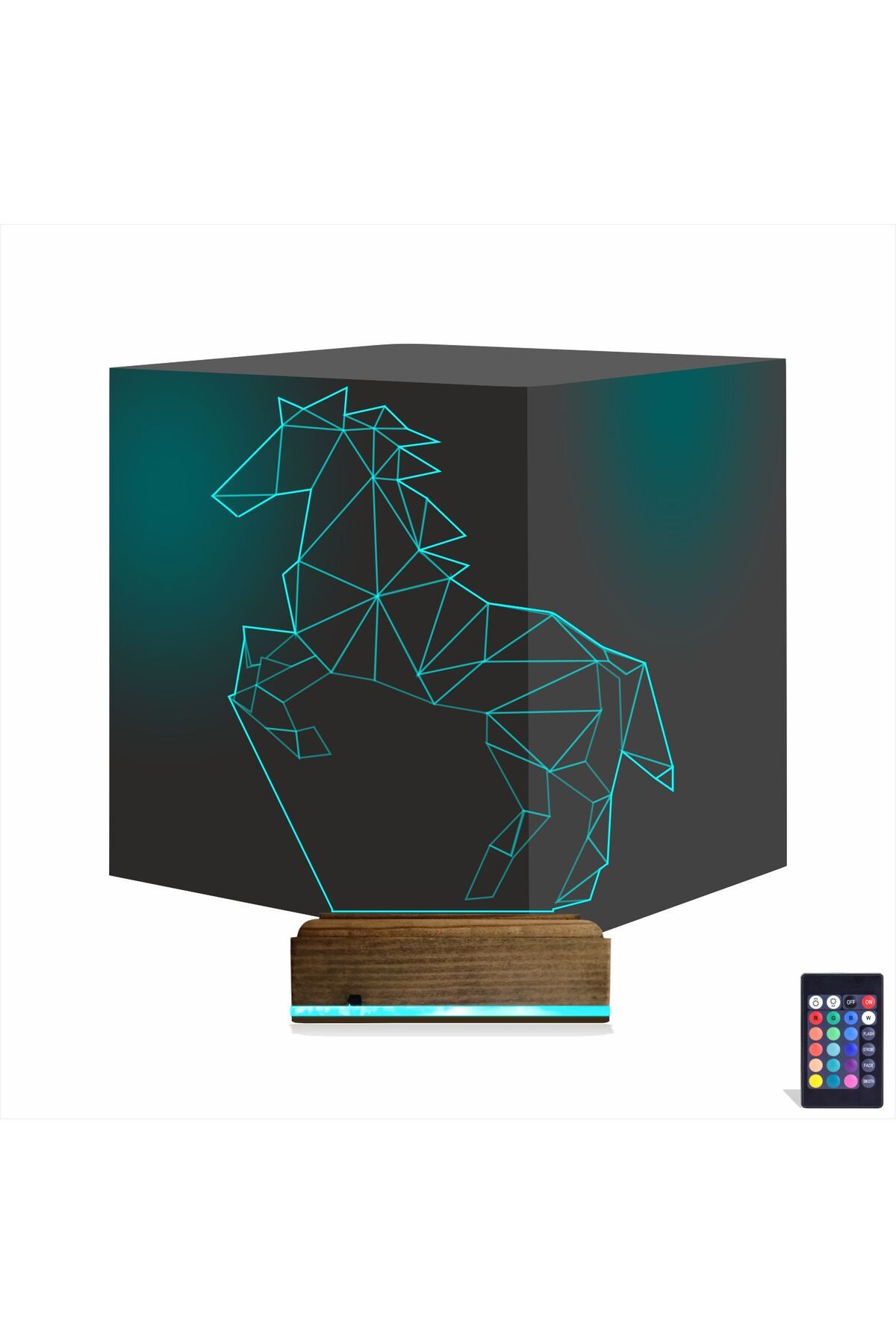 Kirppi 3d Lamba At Tasarım V7 Polygonal V2 Masa Gece Lambası