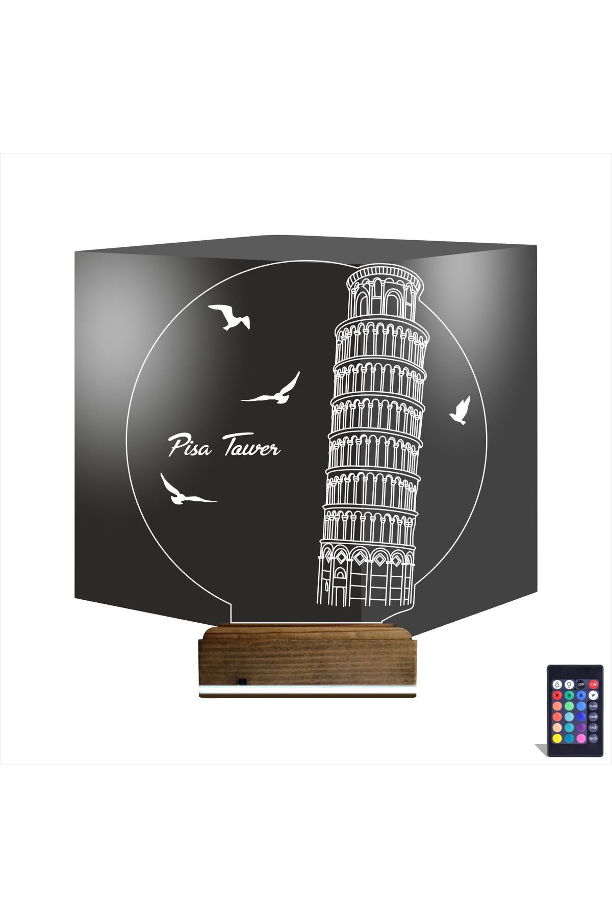 Kirppi 3d Lamba Pisa Kulesi Masa Gece Lambası
