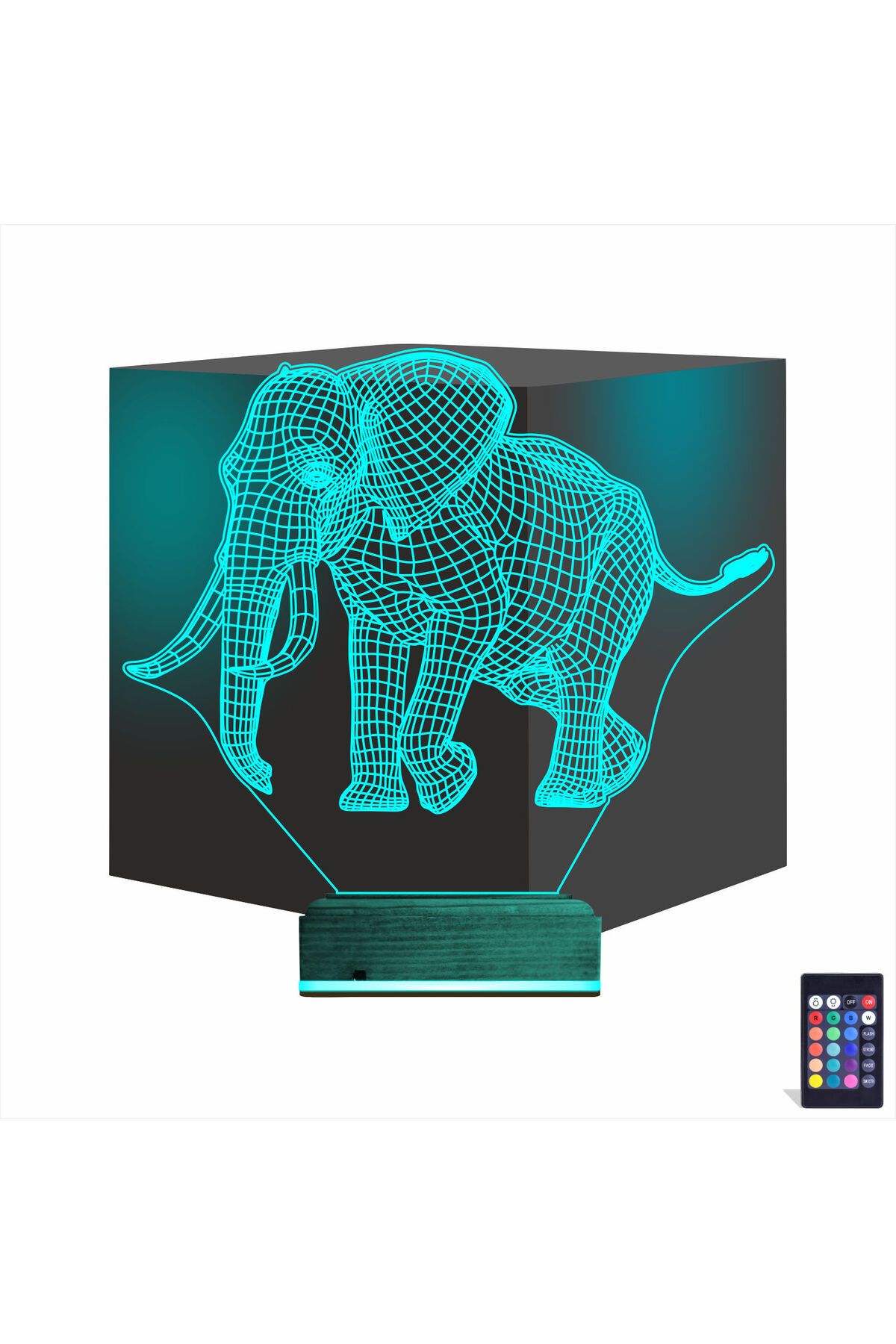 Kirppi 3d Lamba Fil V1 Masa Gece Lambası