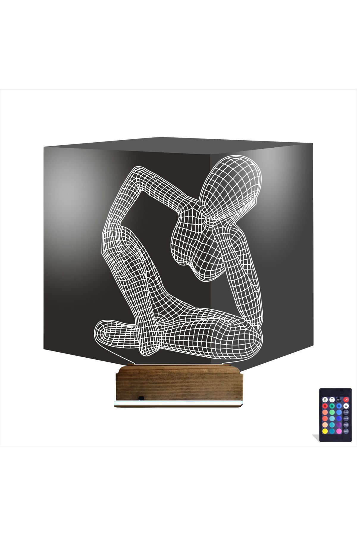 Kirppi 3d Lamba Minimalist Heykel Kadın Masa Gece Lambası