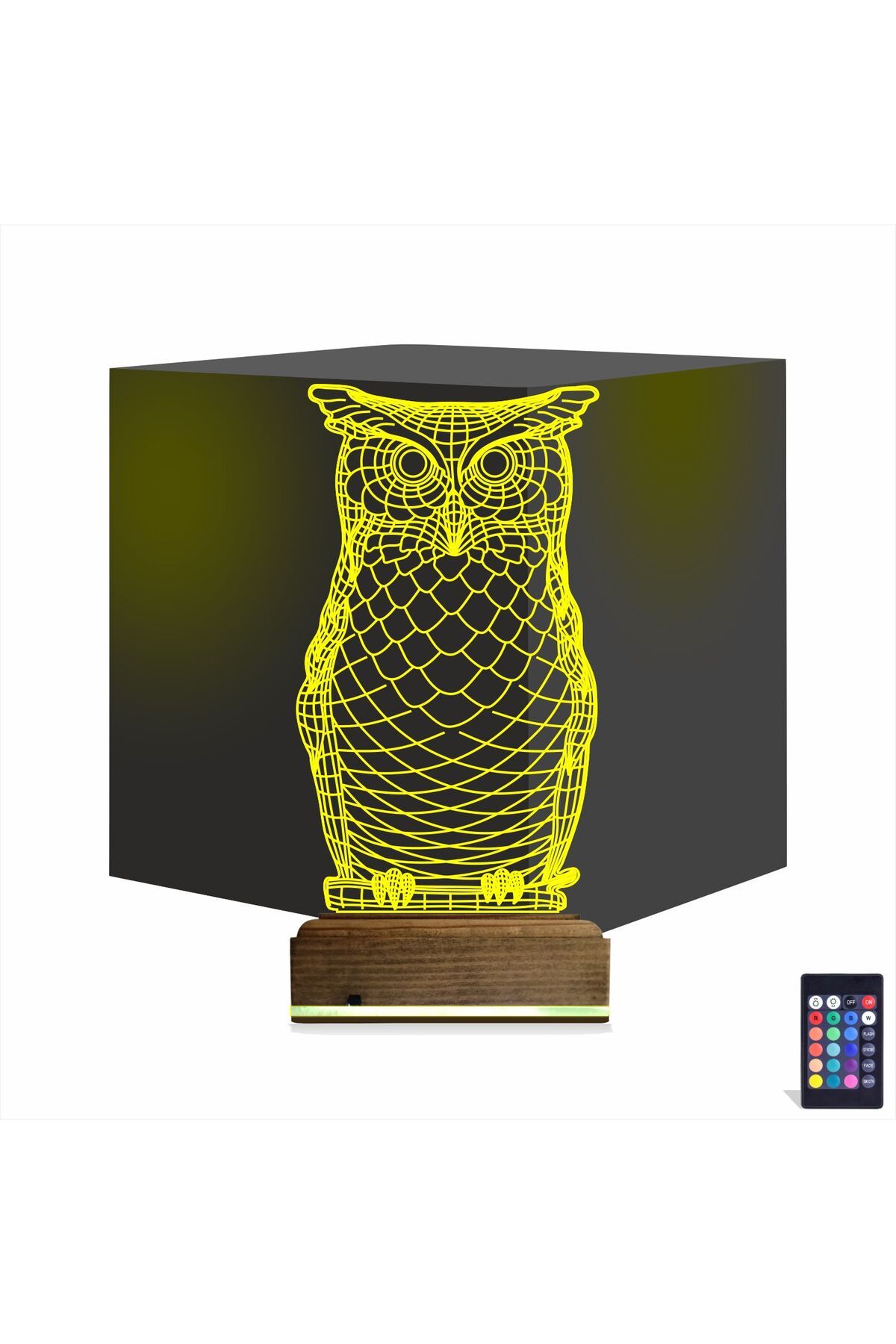 Kirppi 3d Lamba Baykuş Tasarım V1 Masa Gece Lambası