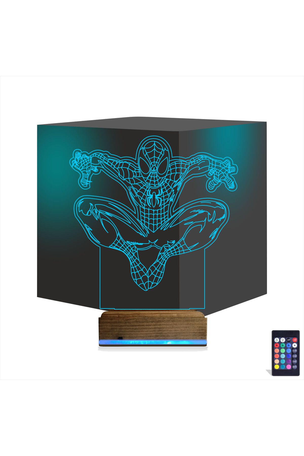 Kirppi 3d Lamba Örümcek Adam Spider Man V3 Masa Gece Lambası