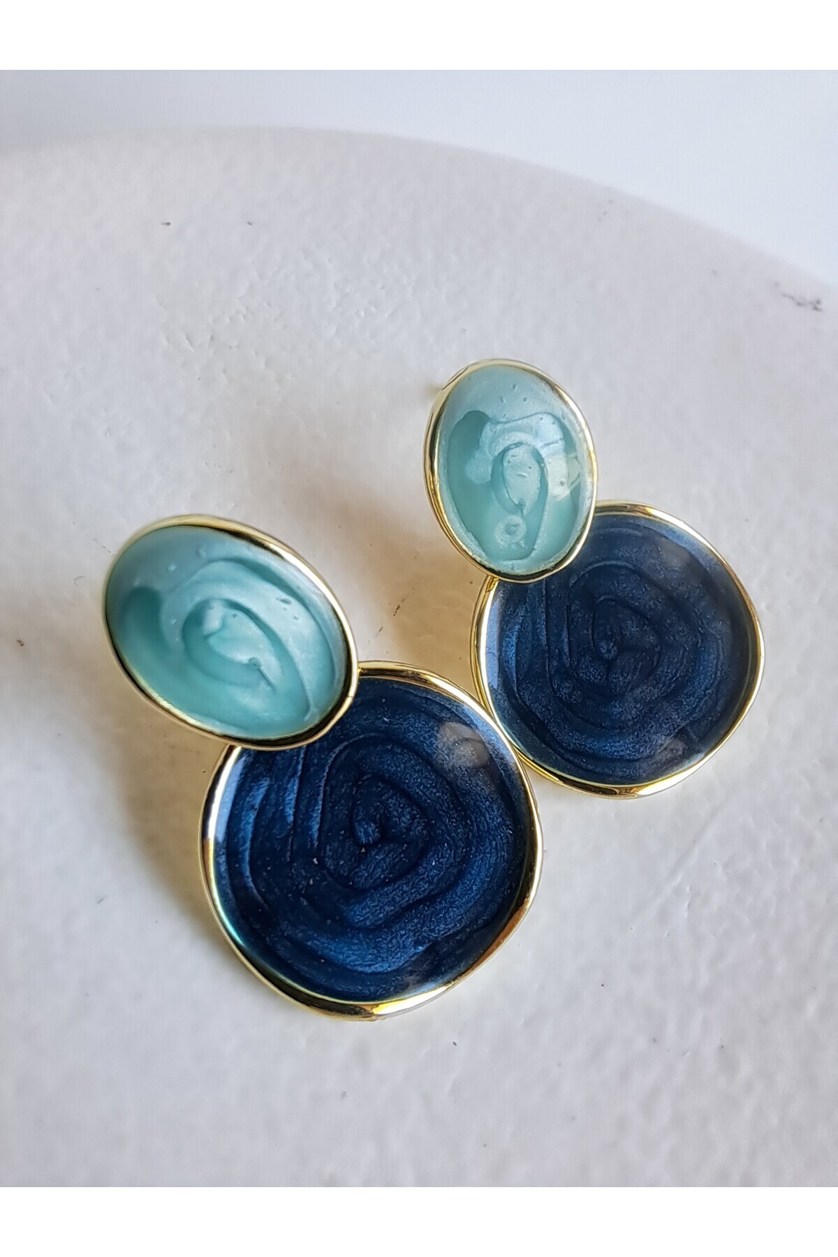 BHR AKSESUAR-Blue Small (2 cm) Earrings 6