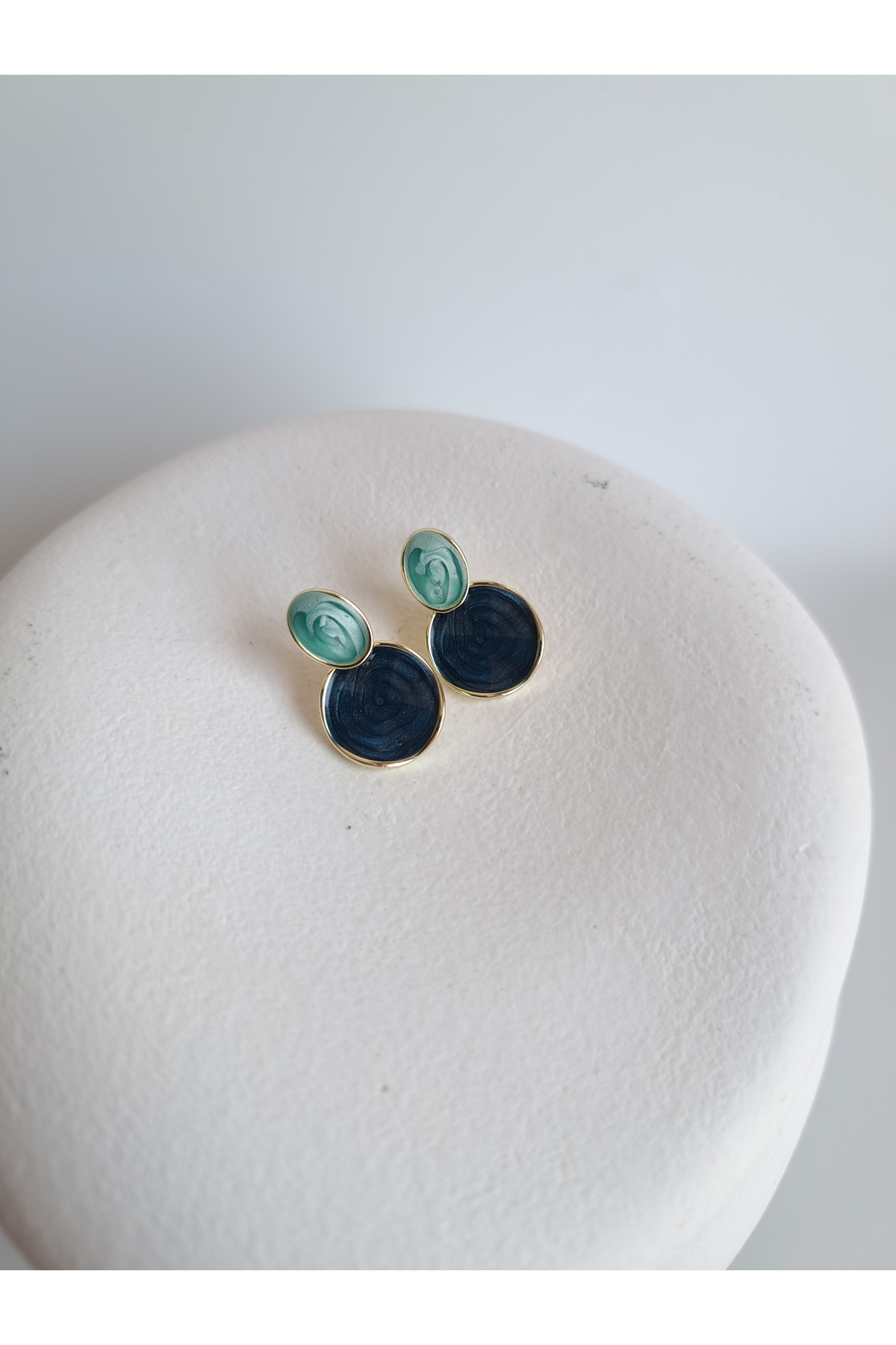 BHR AKSESUAR-Blue Small (2 cm) Earrings 5