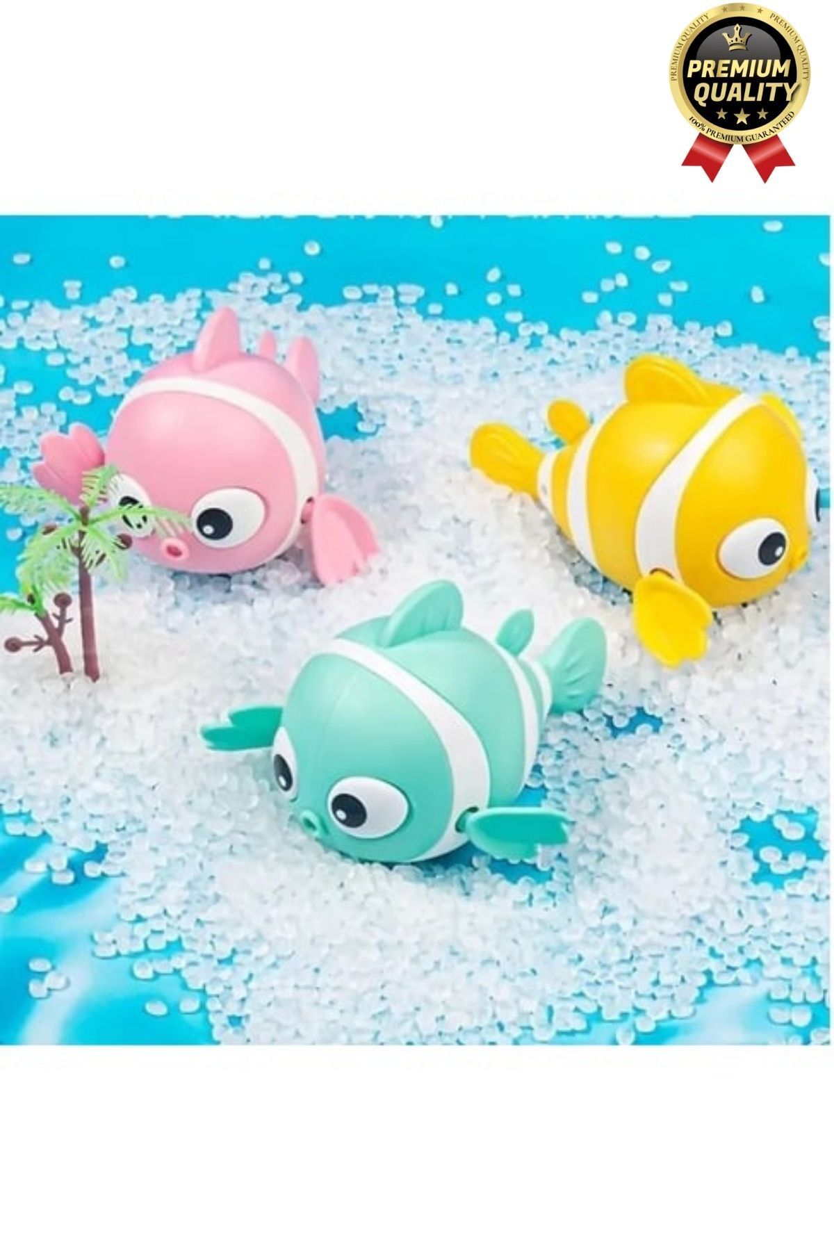 Svein Özel Üretim Banyo Arkadaşı Eğlenceli Bebek Çocuk Renkli Oyuncak Kurmalı Yüzen Hareketli Banyo Balığı fotoğrafı 3 (önizleme)