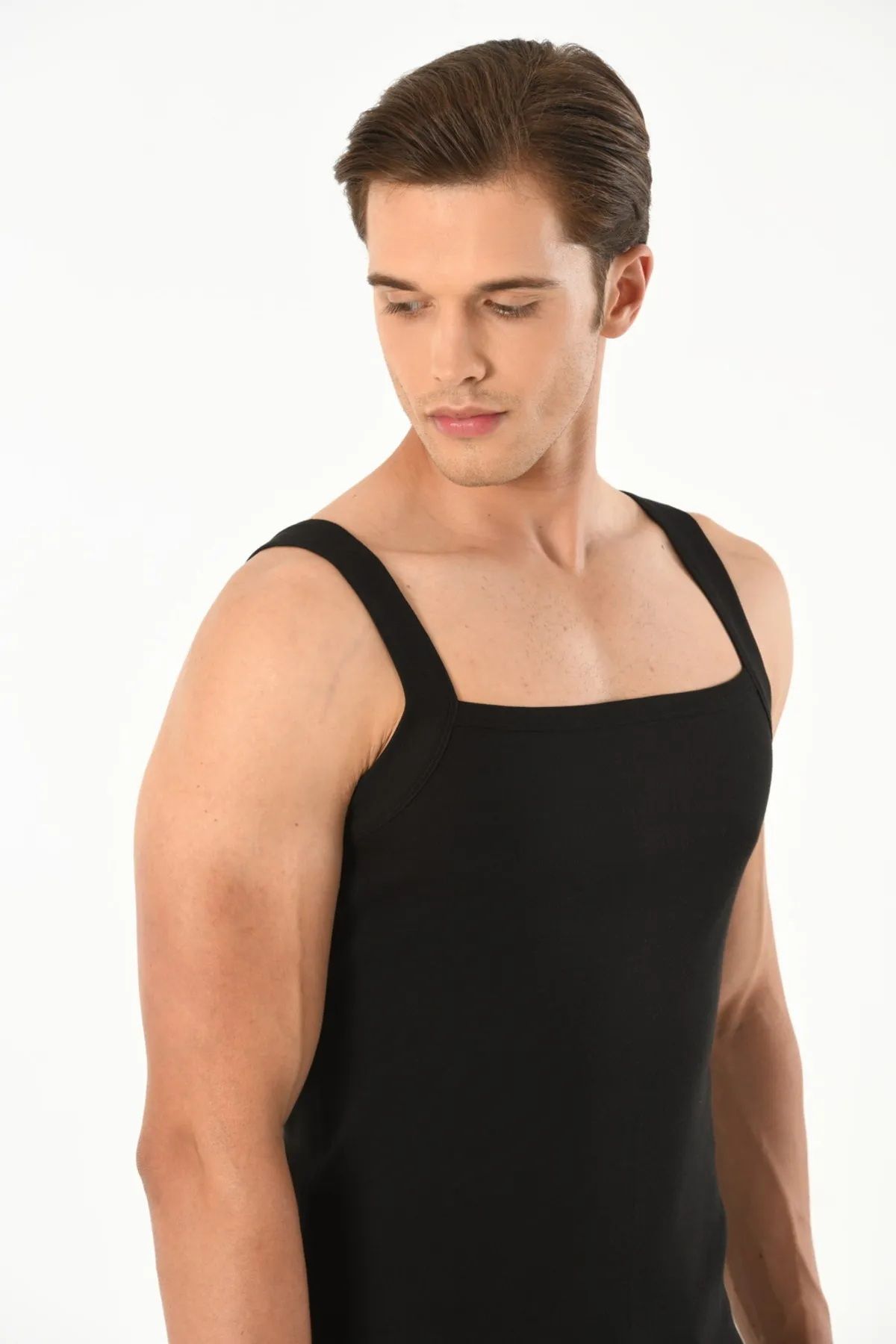 Mfö Life İç Giyim-10 Pieces Ribbed Woven Rope Hanging Male Athlete 1St Quality Made from 100% Cotton Yarns. 3