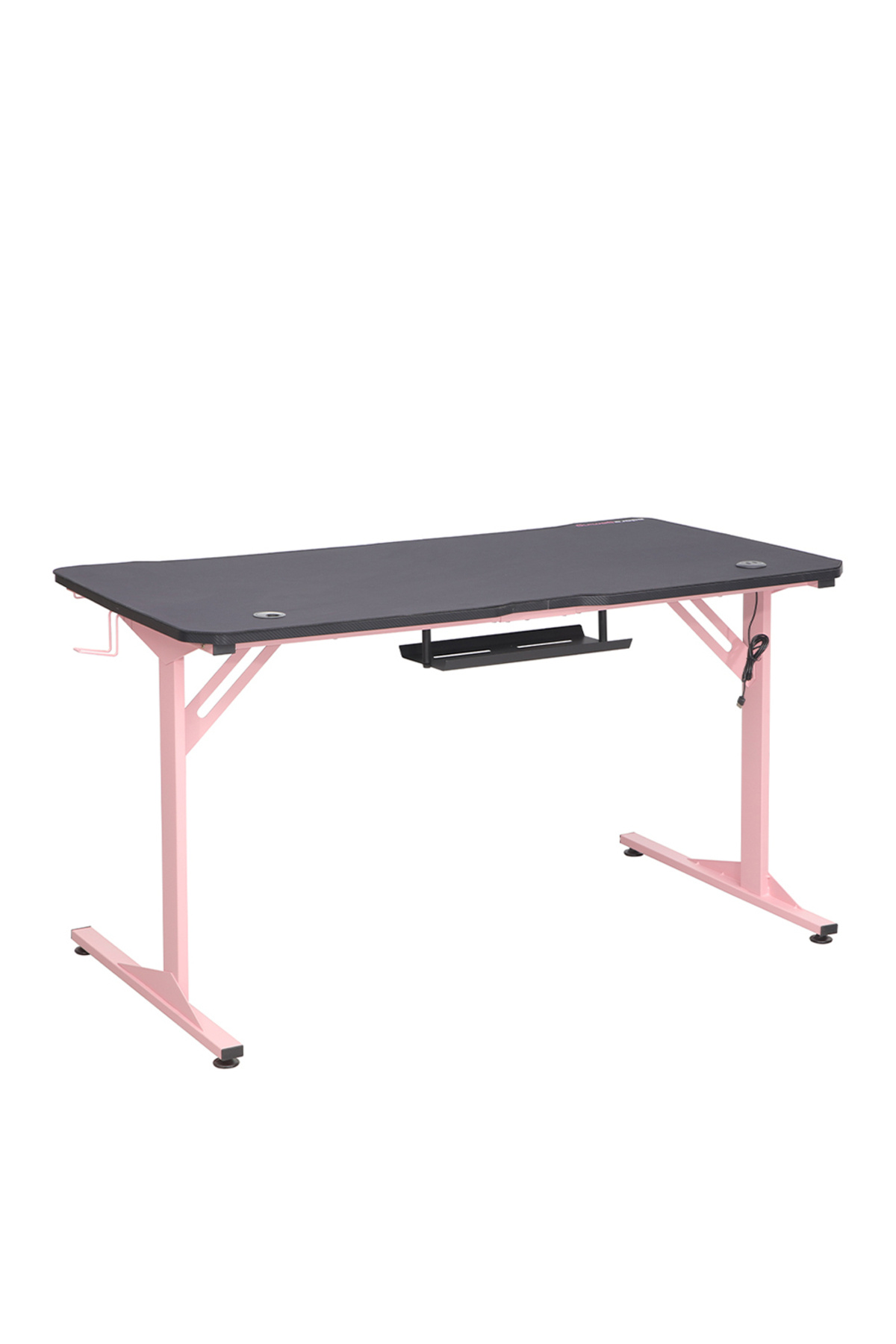 Adore Mobilya Advent-X Oyuncu ve Bilgisayar Masası Siyah / Pembe 140x76x70 cm