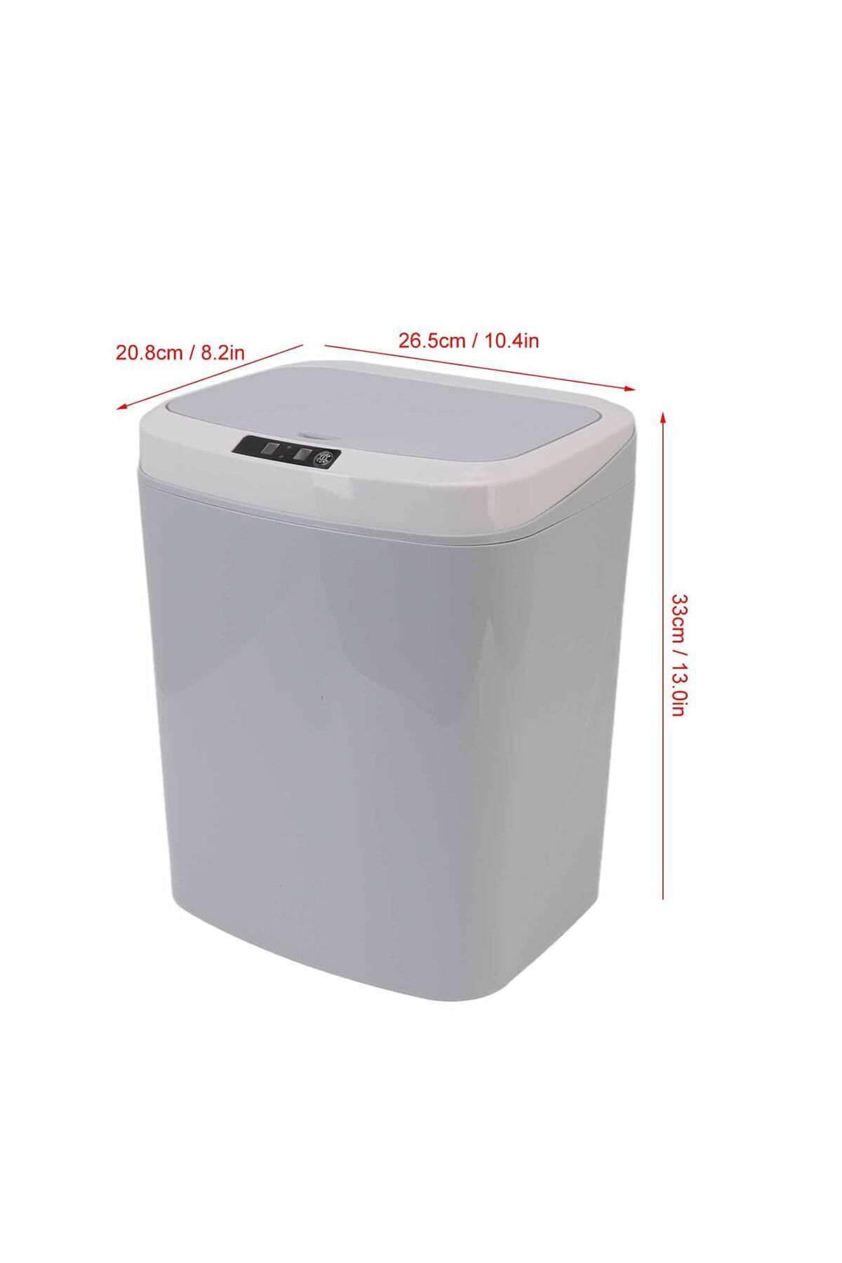 COOYA-Wastebasket, 16 Litre, Fully Automatic, With Lid, For Home\kitchen\bedroom\dormitory, Grey 4