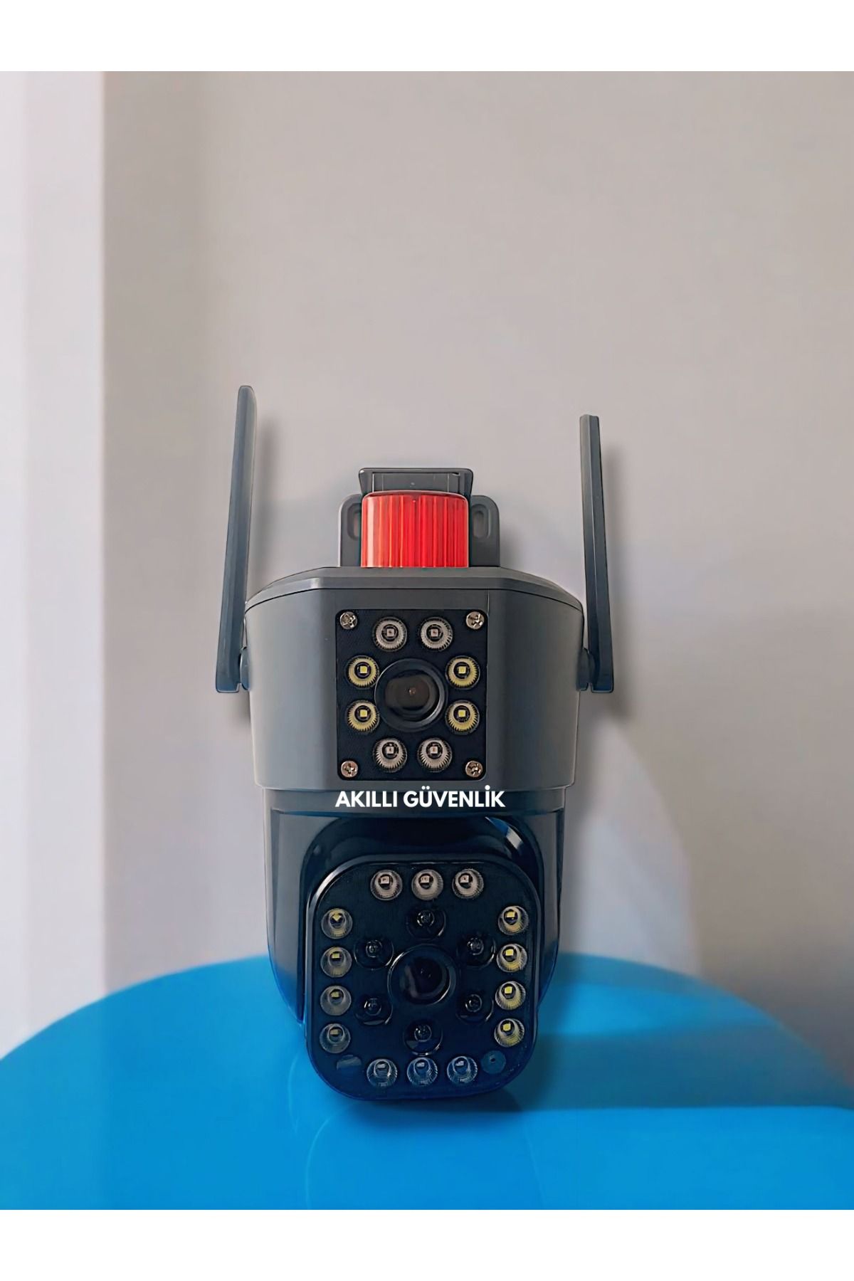 O-KAM 7412 6MP Dual Lens Wifi PTZ Cameras, 3.5 inch Dual Screen Image, 15Pcs Leds Dual Light