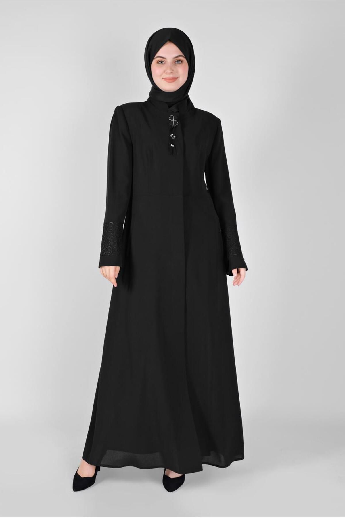 روپوش کمربند دار با آستین گیپور 10223 Alvina