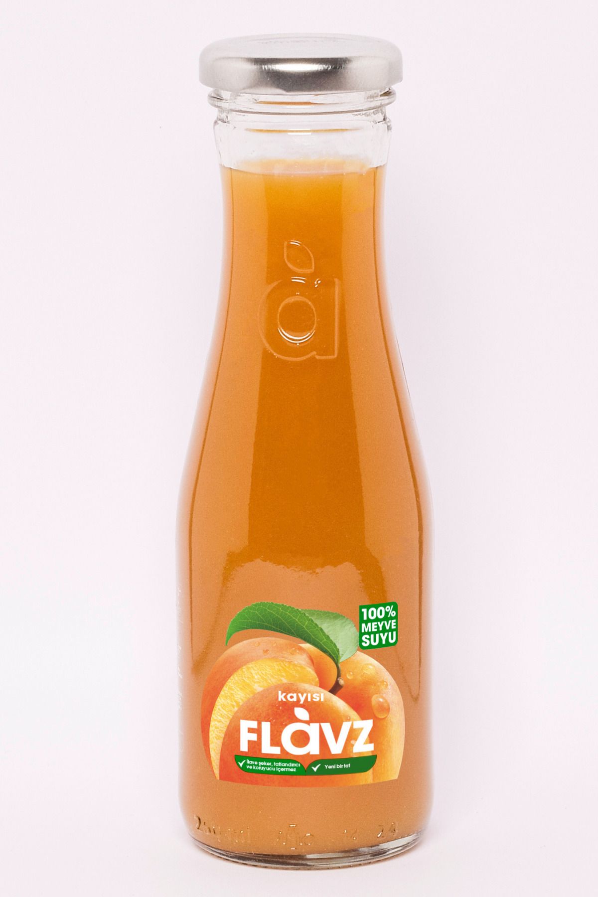 FLAVZ %100 Doğal Kayısı Meyve Suyu 250ml Cam Şişe- Gerçek Meyveden, Katkısız