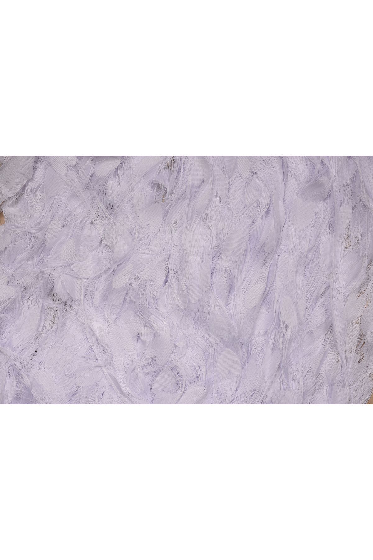 AKÇA TEKSTİL-Heart Model White Color String Curtain Ready String Curtain 300*270 4