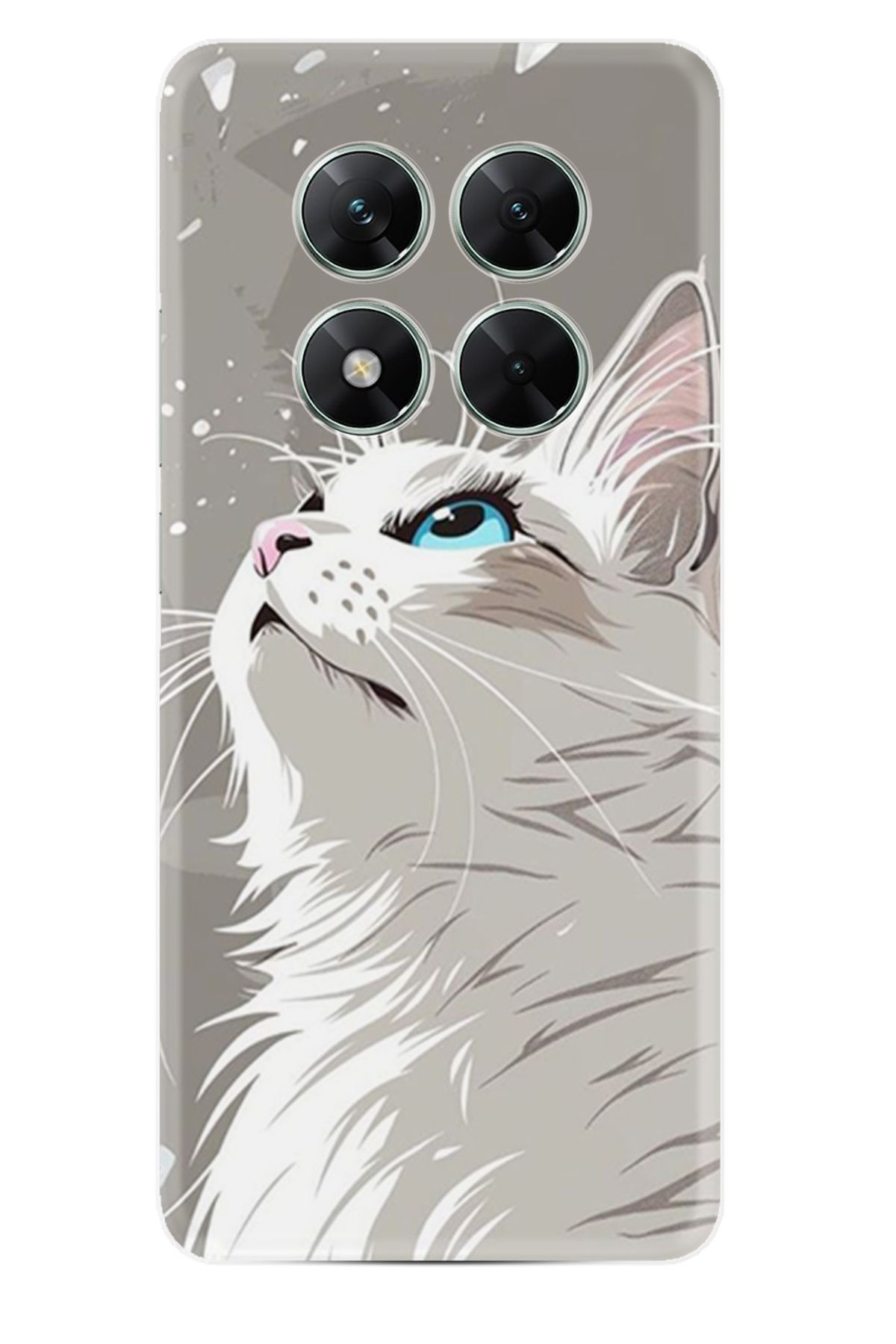 Kılıfland Xiaomi Poco X7 Kılıf Boutique Baskılı Resimli Beyaz Kedi Pcode -061