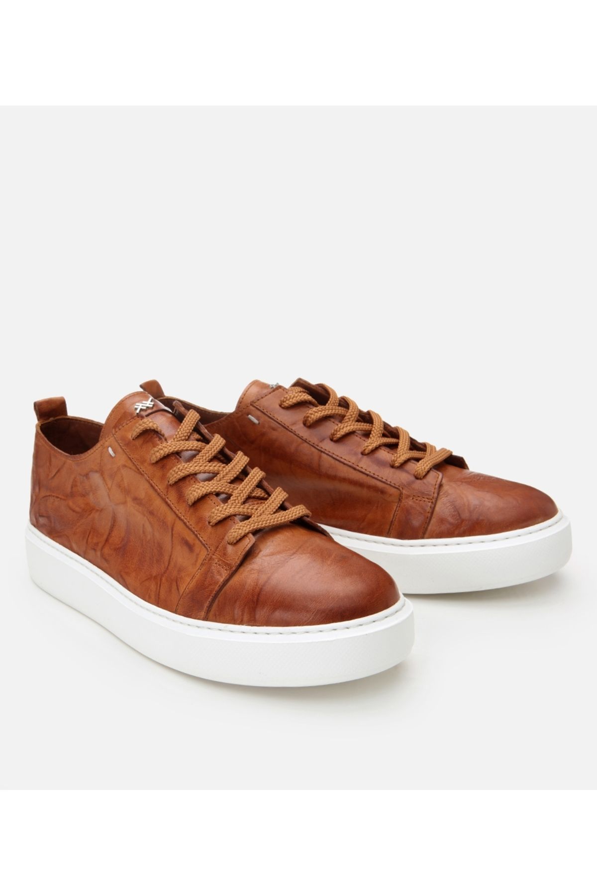 Hotiç-Men's Leather Tan Light Sole Sports Shoes 2