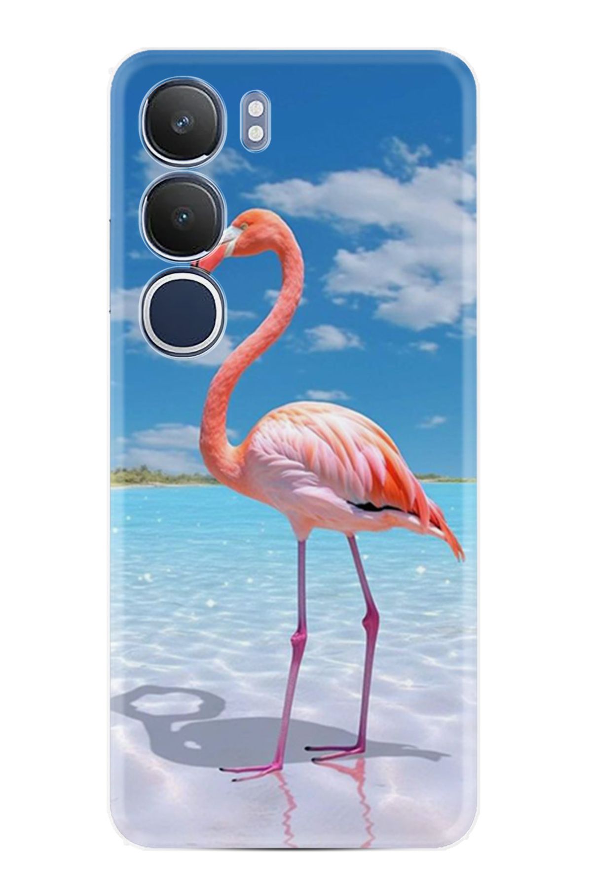 Kılıfland Vivo Y19S Kılıf Boutique Baskılı Resimli Okaynus ve Flamingo Pcode -093