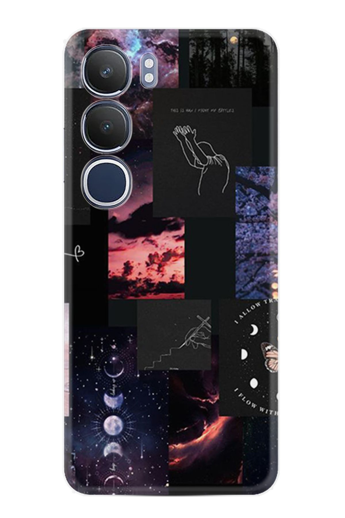 Kılıfland Vivo Y19S Kılıf Boutique Baskılı Resimli Ay Pattern Pcode -030