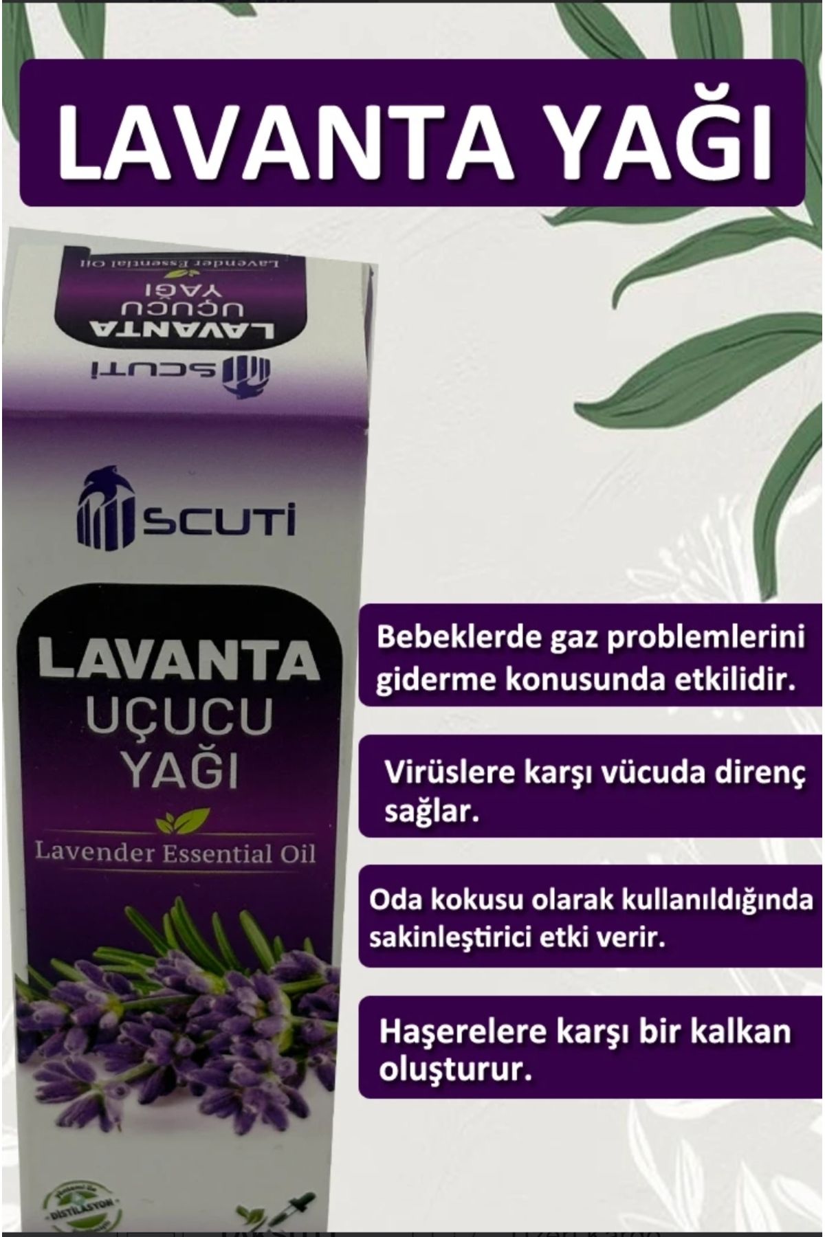 scuti %100 Doğal Lavanta Yağı Lavanta Uçucu Yağ Buhurdanlık Esansı Oda Kokusu Uçucu Esansiyel Yağ