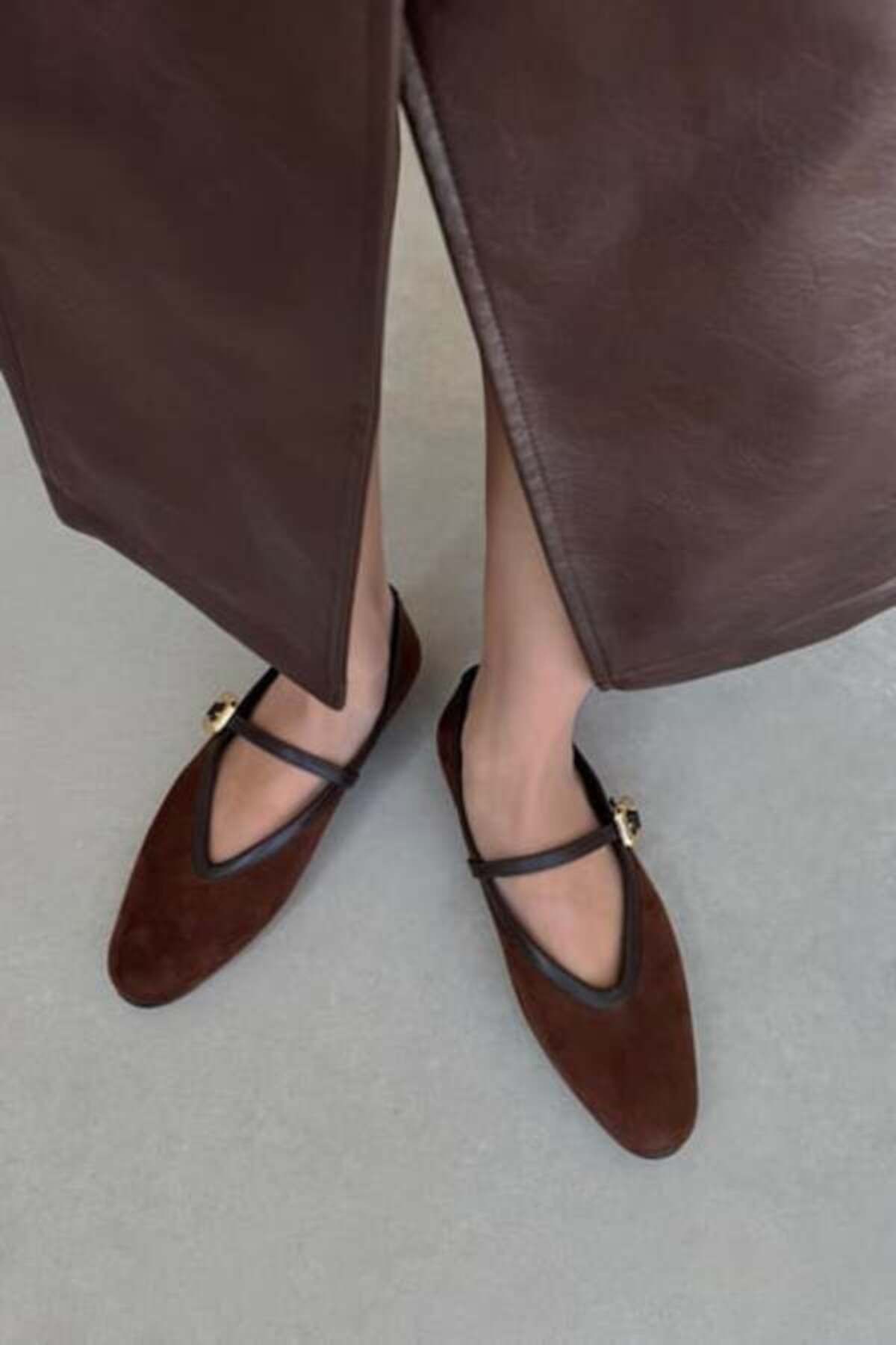 wolk shoes-حذاء باليرينا قوي ذو نهاية مزدوجة للنساء للاستخدام اليومي 3