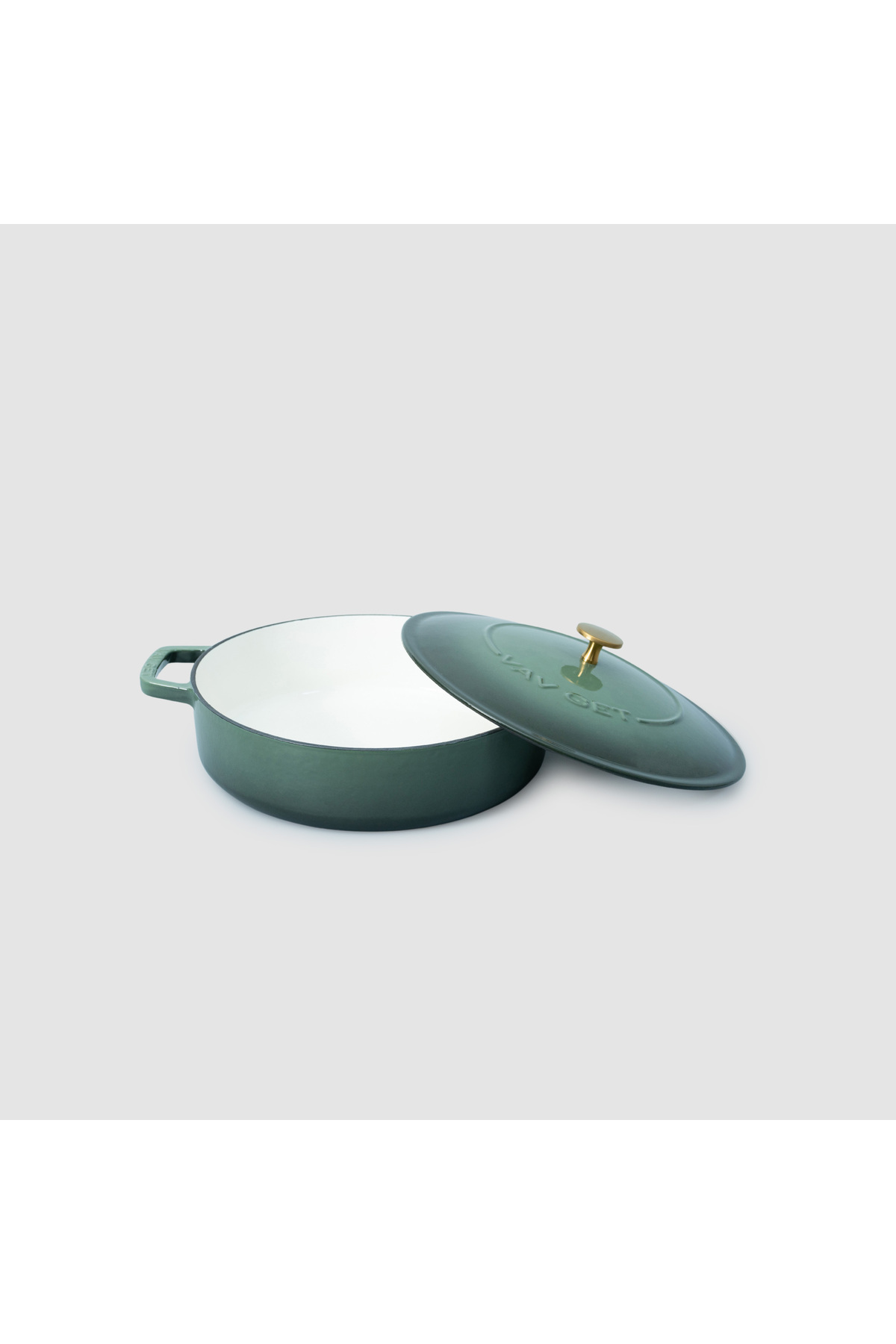 VAV GET-Enameled Cast Iron Dutch Oven Braiser Pan, 28cm / 3.79l, Induction & Oven Safe. 6