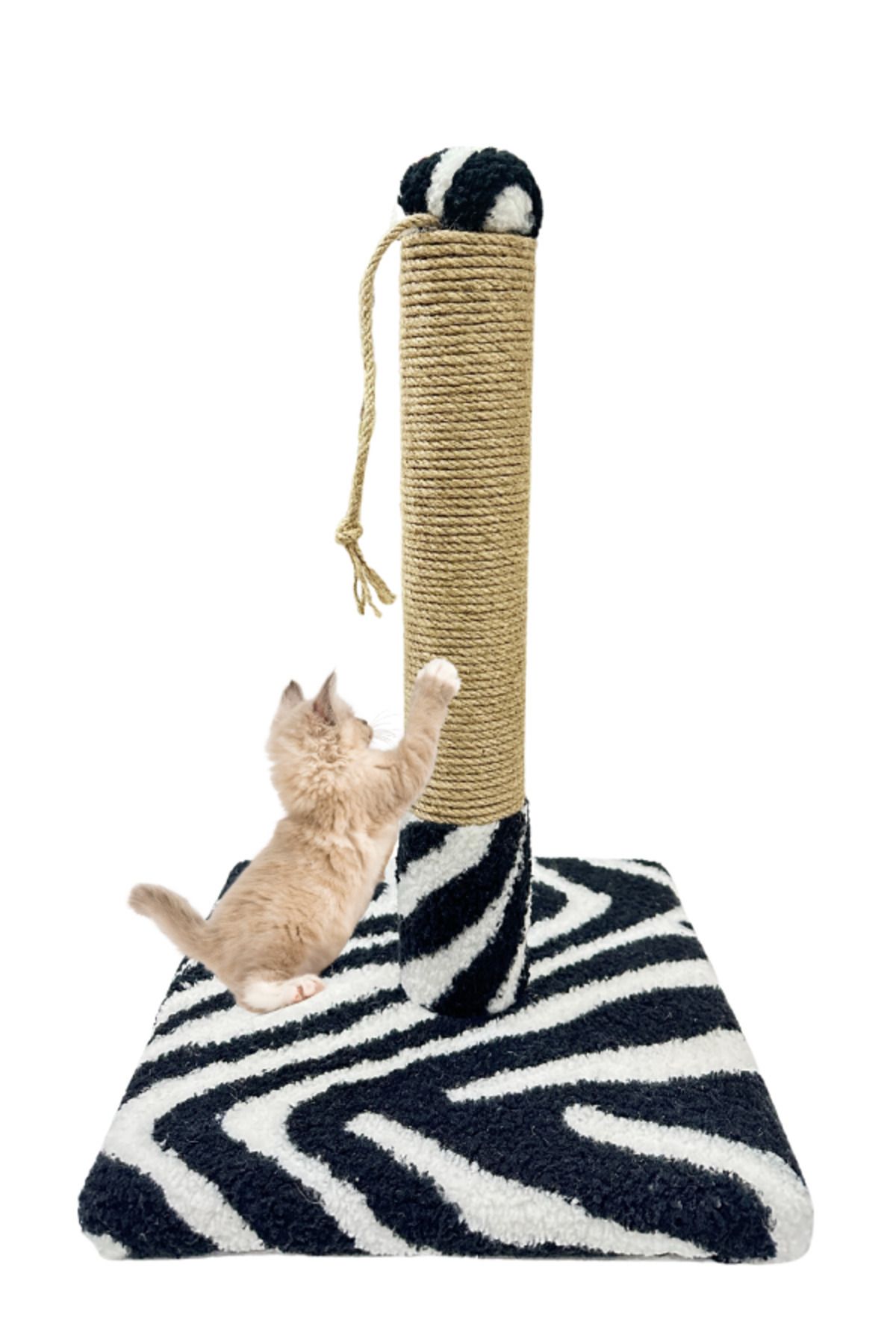 Komano Pontika-Plush Textured Soft Patterned Cat Scratching Board 42 cm Soft Loved Colors 2