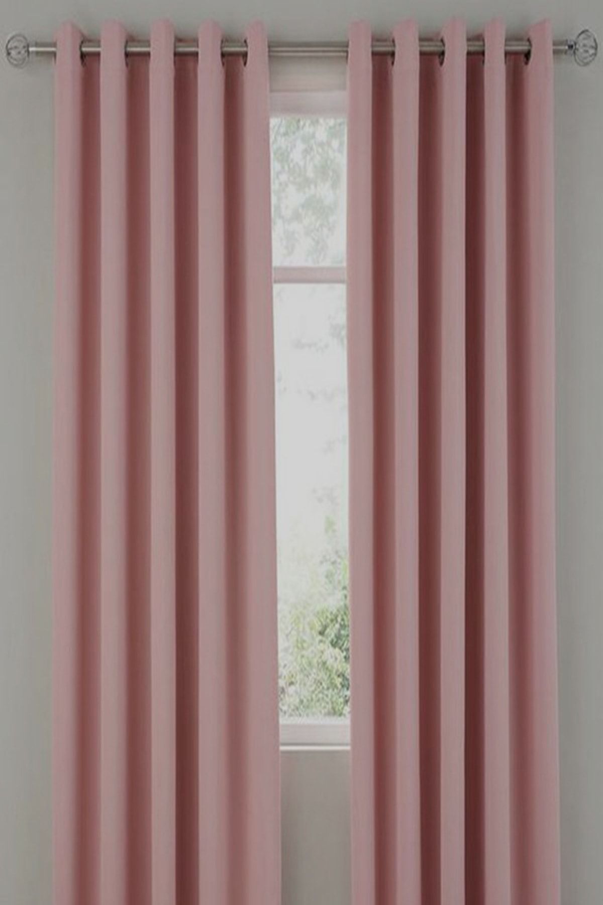 Pink Rustic Curtain Eyelet Ring Pipe Ring Decoring Curtain