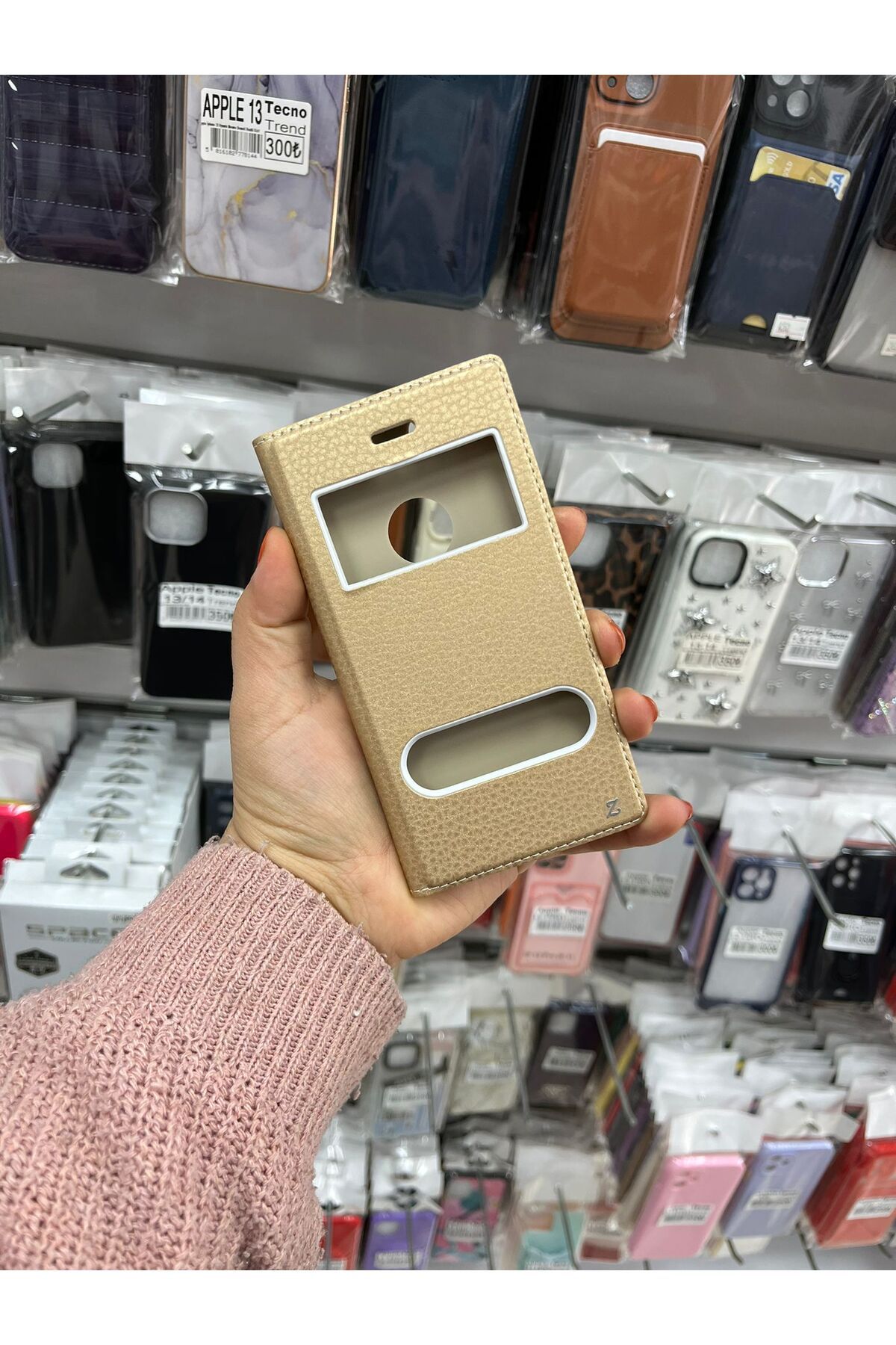TECNOTREND Apple iPhone 7/8/SE DOLCE PENCERELİ KAPAKLI kılıf