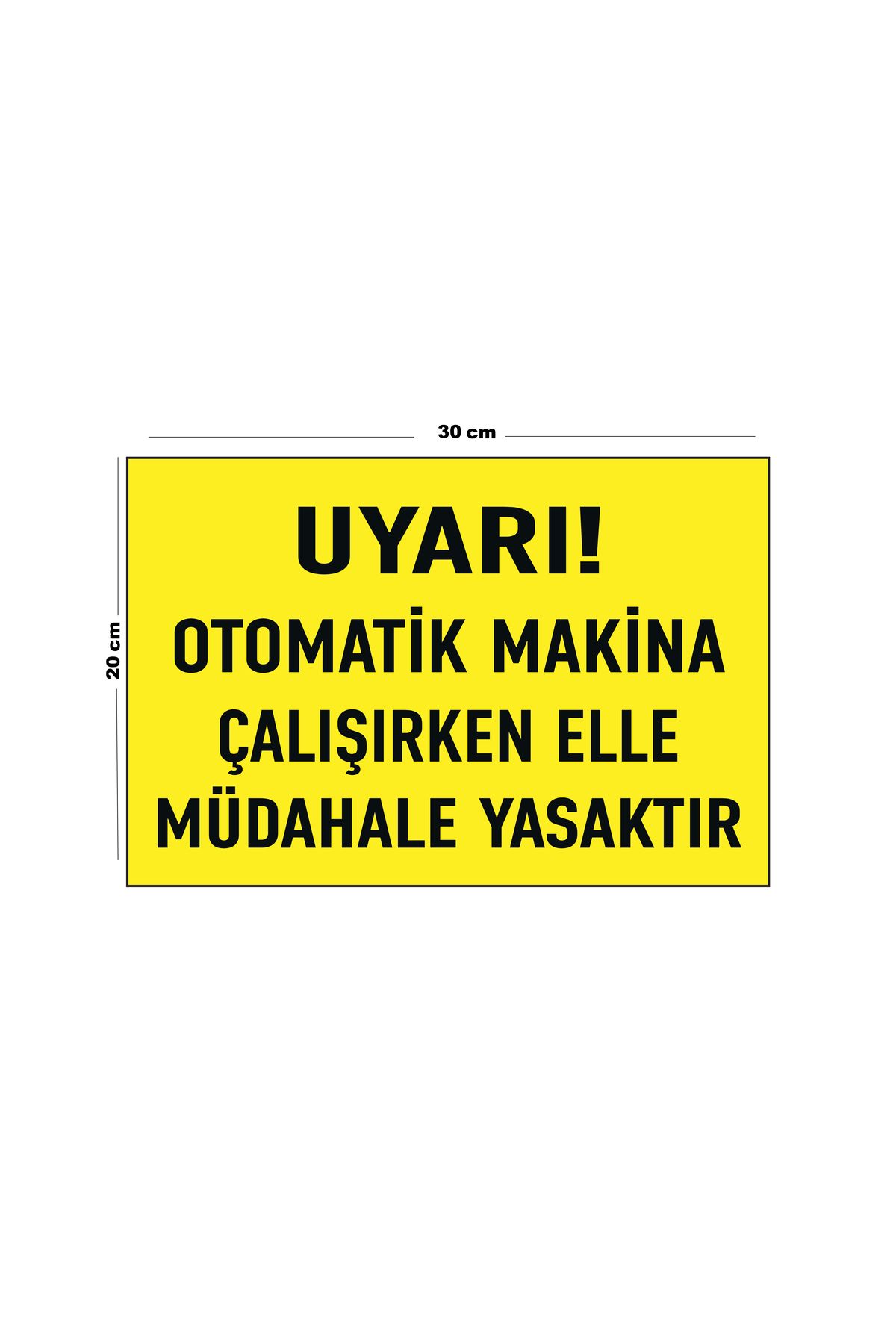 Lucena-Metal Warning Automatic Machinery Prohibited Hand Intervention While Operating 20cm X 30cm A4 Size Warning 1
