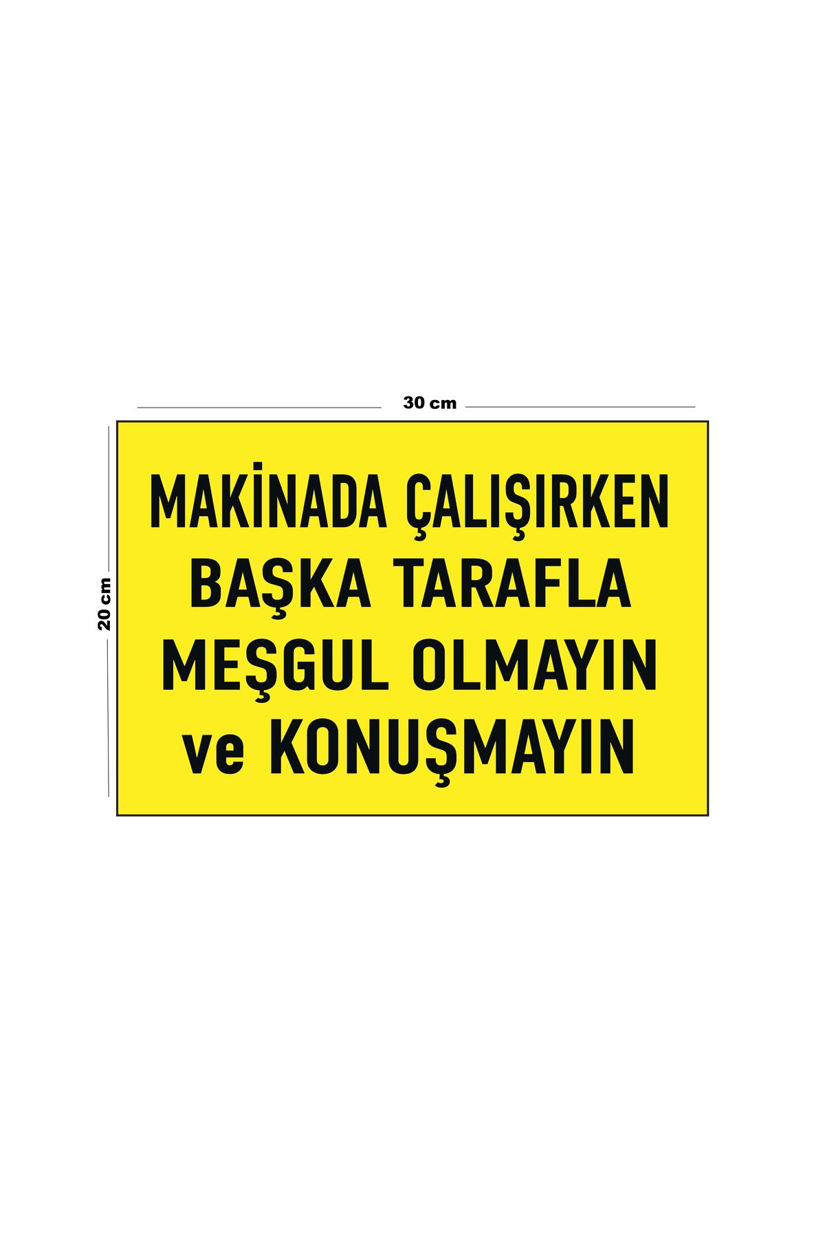 Lucena-Do Not Engage in Other Affairs and Do Not Talk in Metal Machine Working 20cm X 30cm A4 Size 1