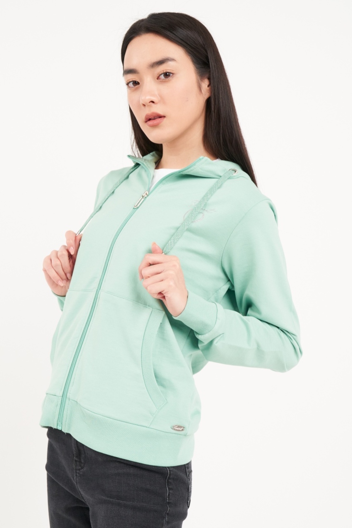 Timeout-Women's sweatshirt with zipper and hood 5