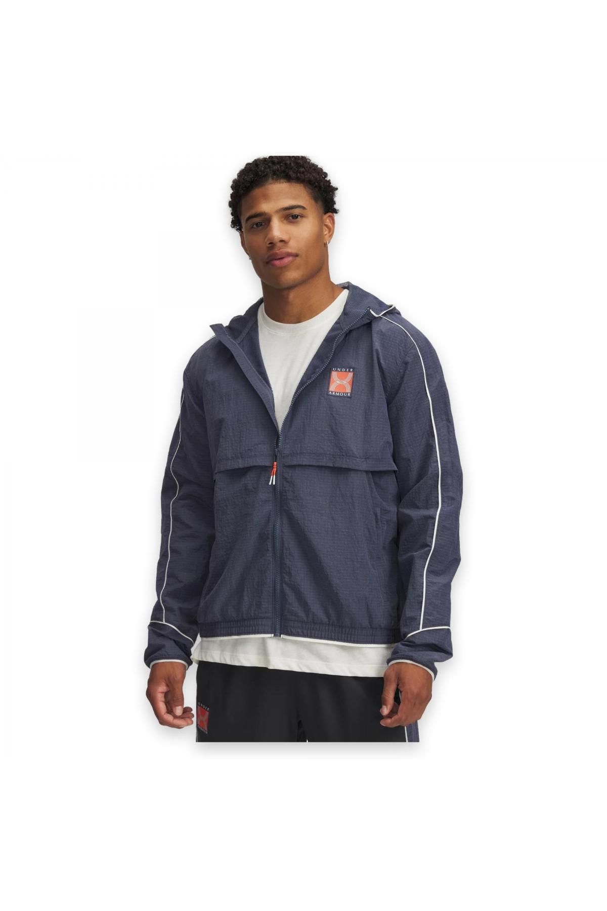 کت 1389825 Ua Run 96 کاپشن خاکستری مردانه Under Armour