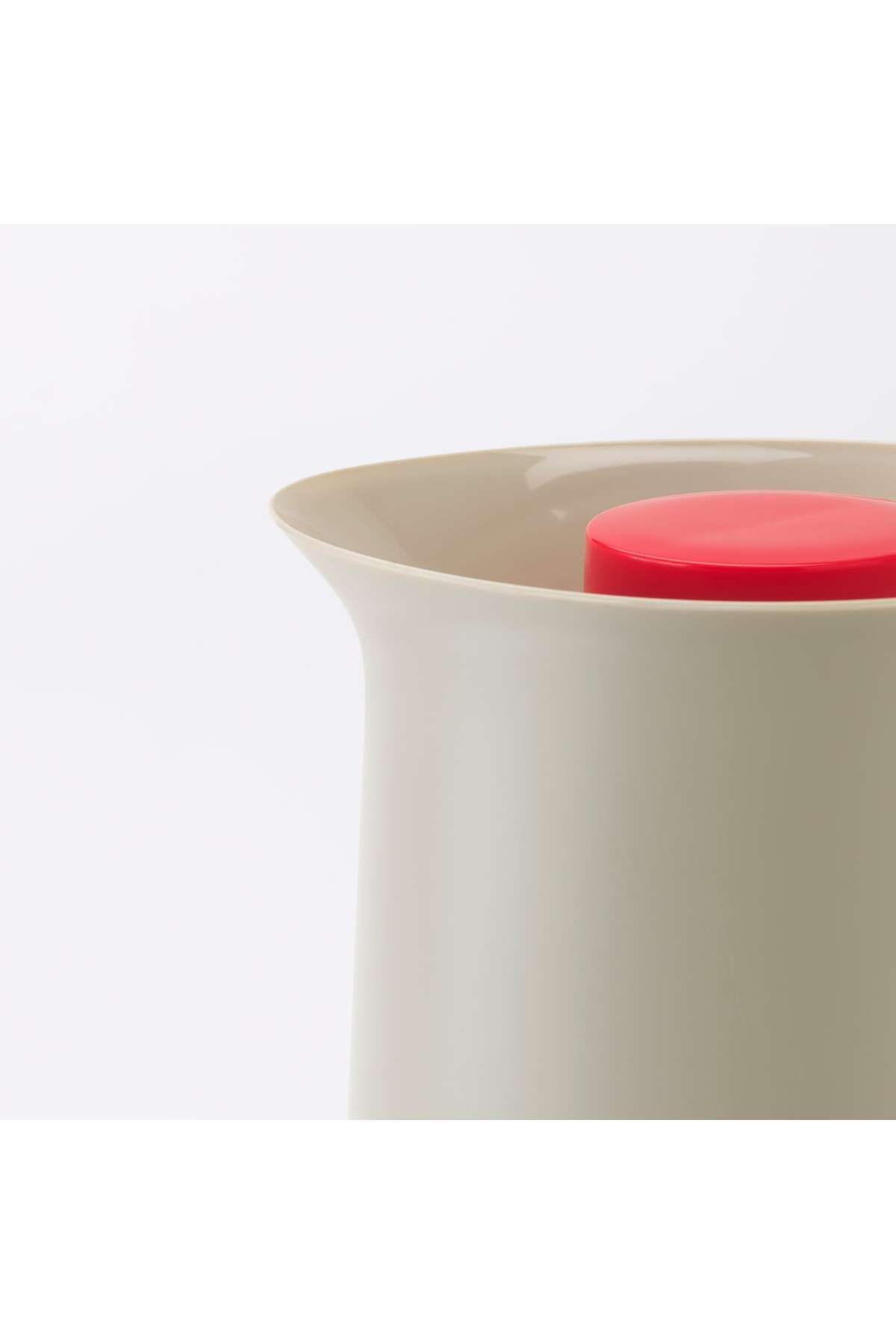 IKEA-BEHÖVD Vacuum Flask Beige/Red 1L Keeps Drinks Hot/Cold 30cm IKEA 5