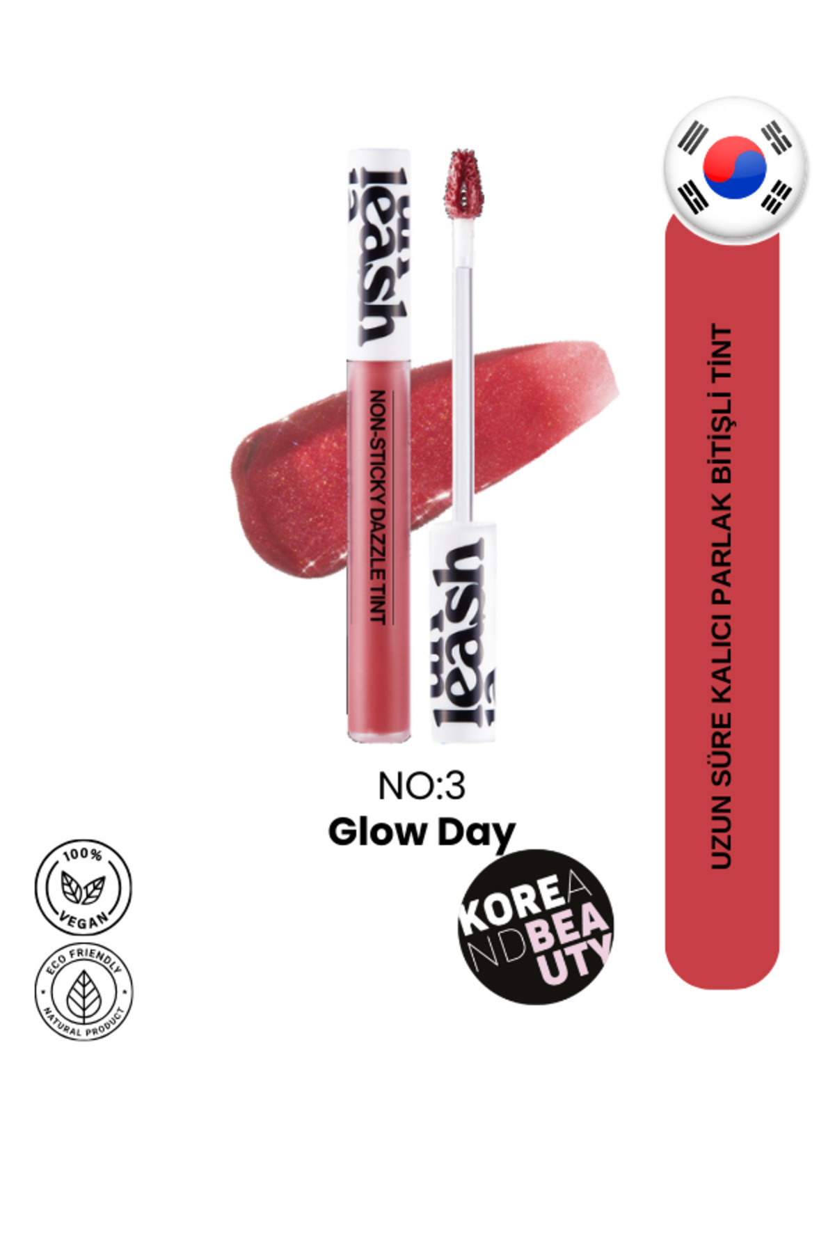 Non-sticky Dazzle Tint No:03 Glow Day 5.5g | Işıltı Ve Dolgunluk Veren Parlak Gloss Tint