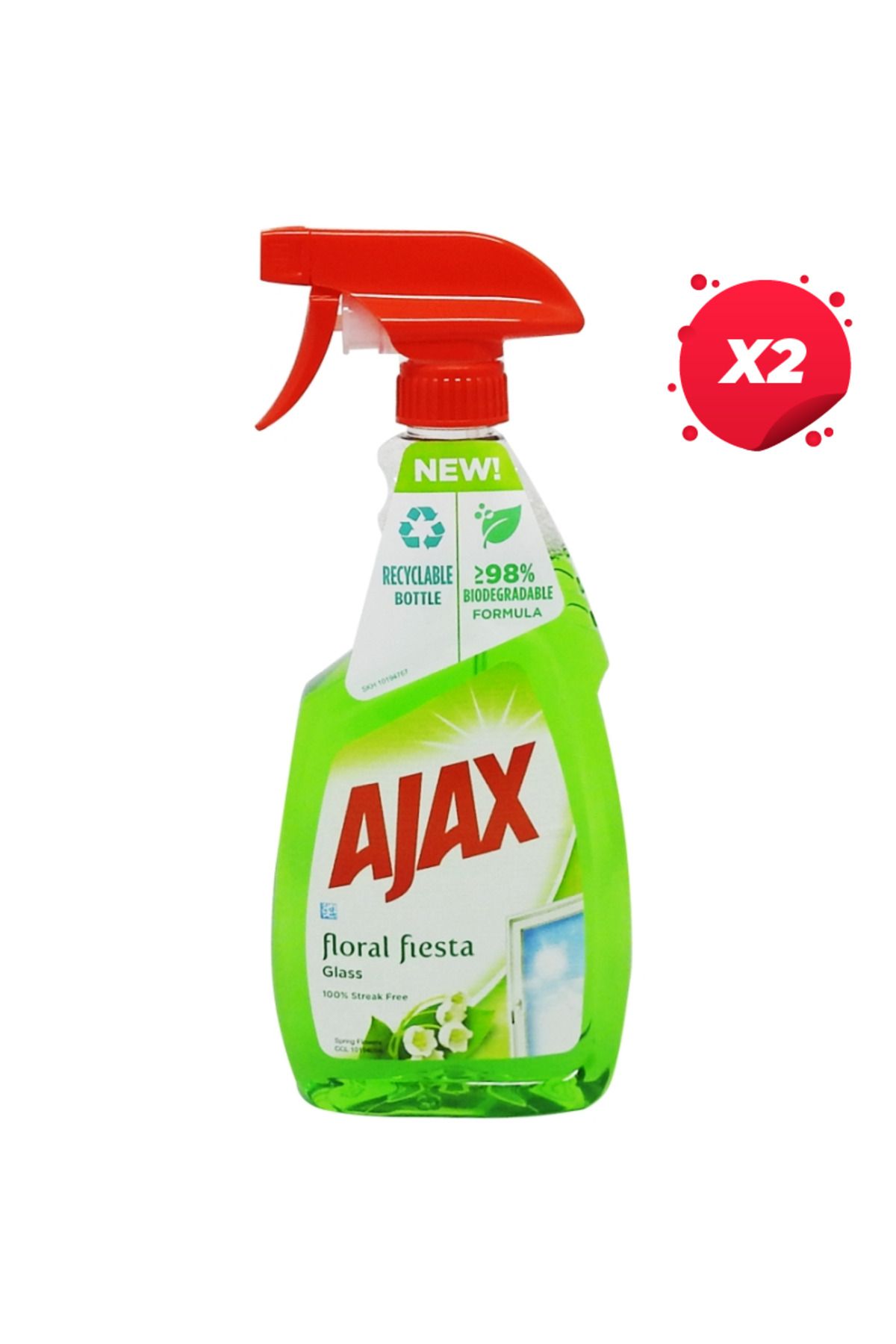 Ajax X2 - Ajax Solutie Geam 500ml Floral Fiesta - One Size