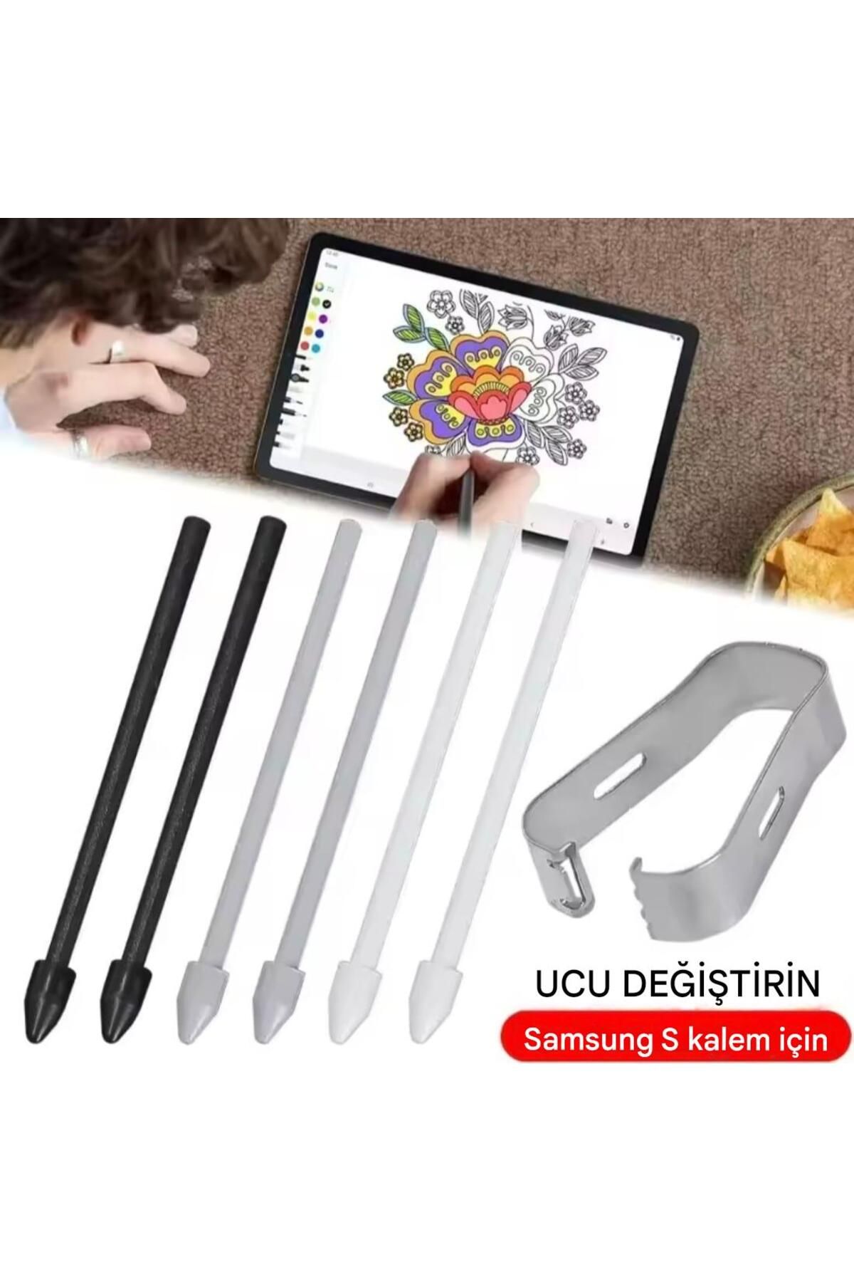 gökmer-Samsung Galaxy Tab S8/S8 Fe /S8 Ultra /S8 Plus Replacement Pen Tip 5 Pieces (Does Not Dirty the Screen) S Pen Compatible 4